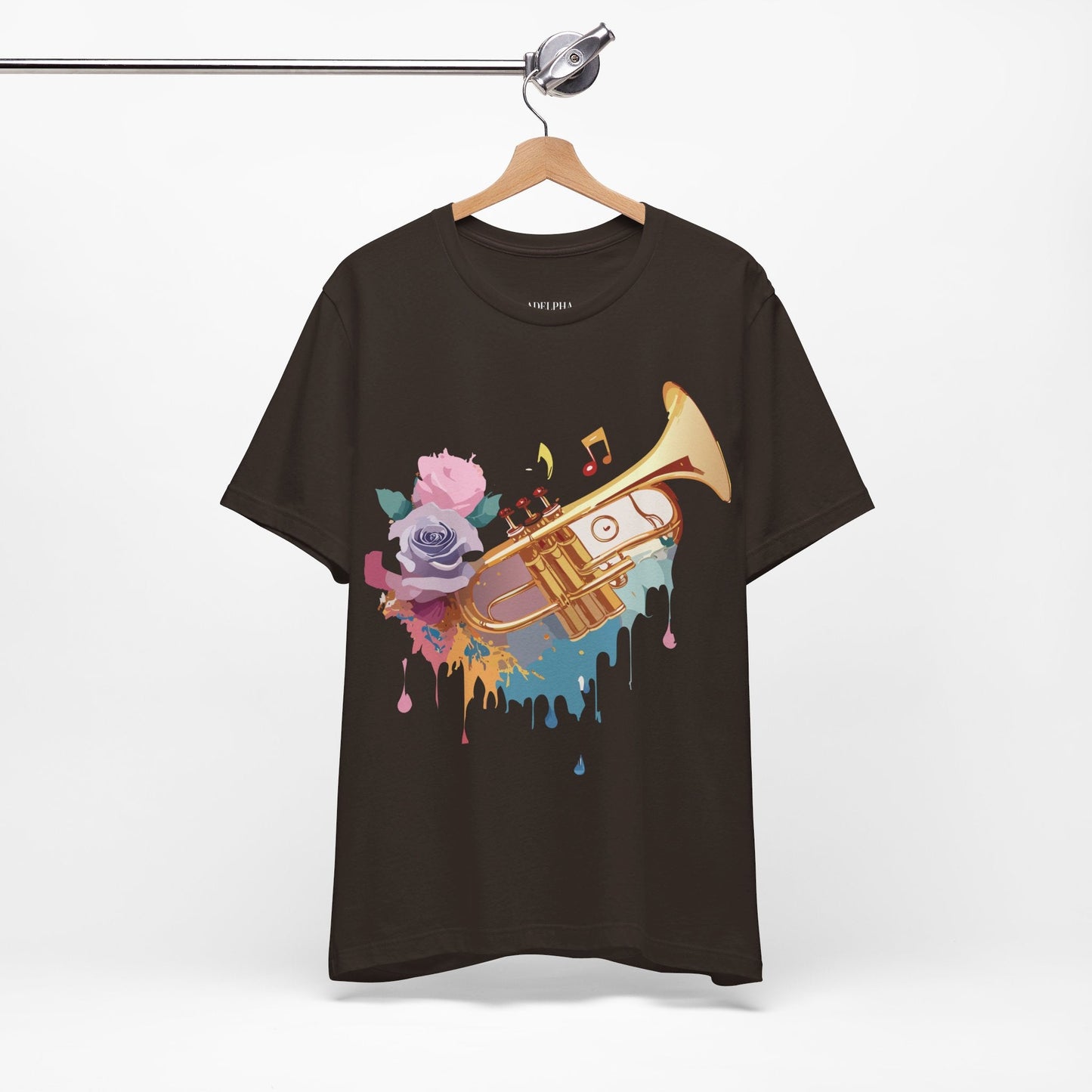 Music Graphic Unisex 100 Cotton Vintage Art with Musical Elements Tee 130