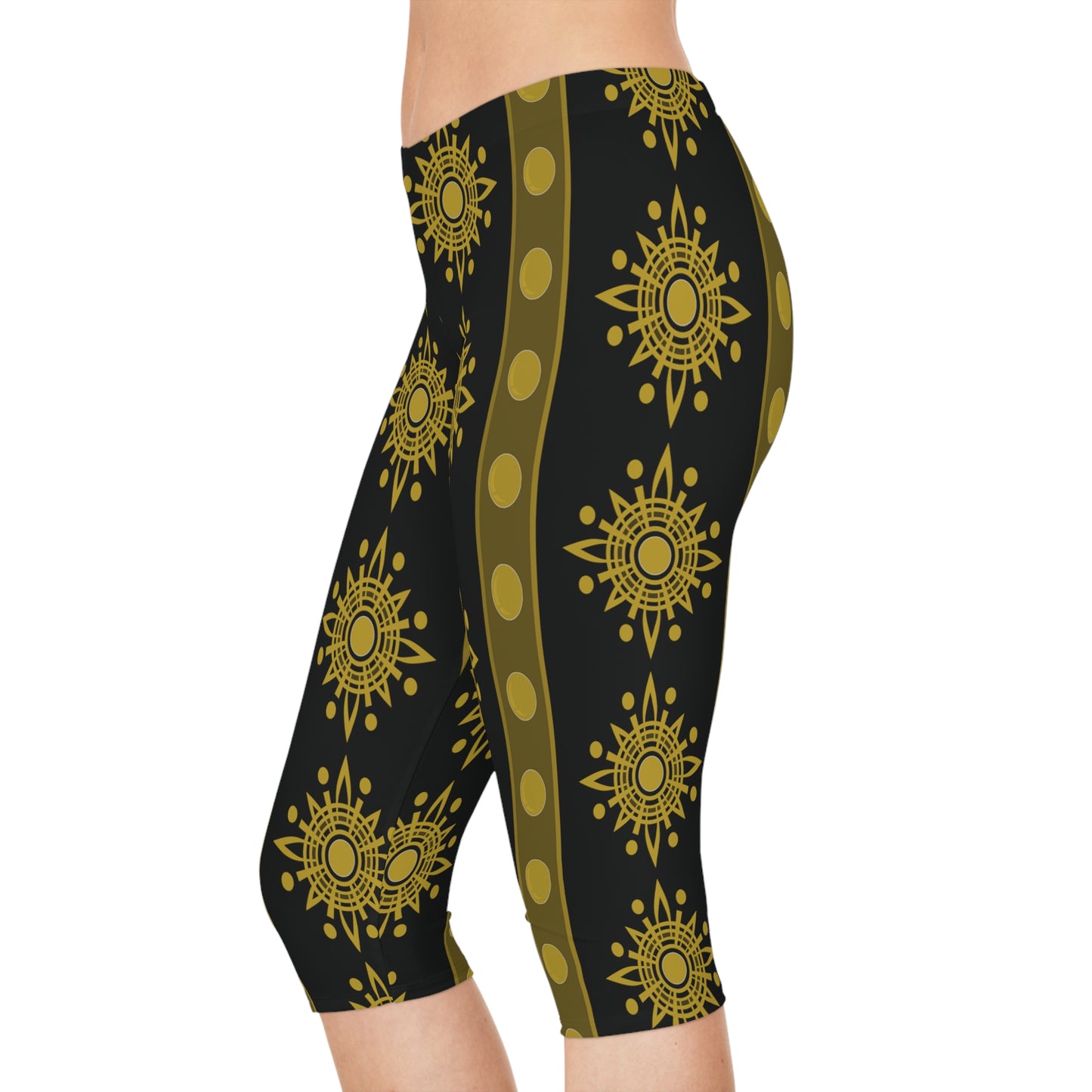 Capri leggings with traditional print