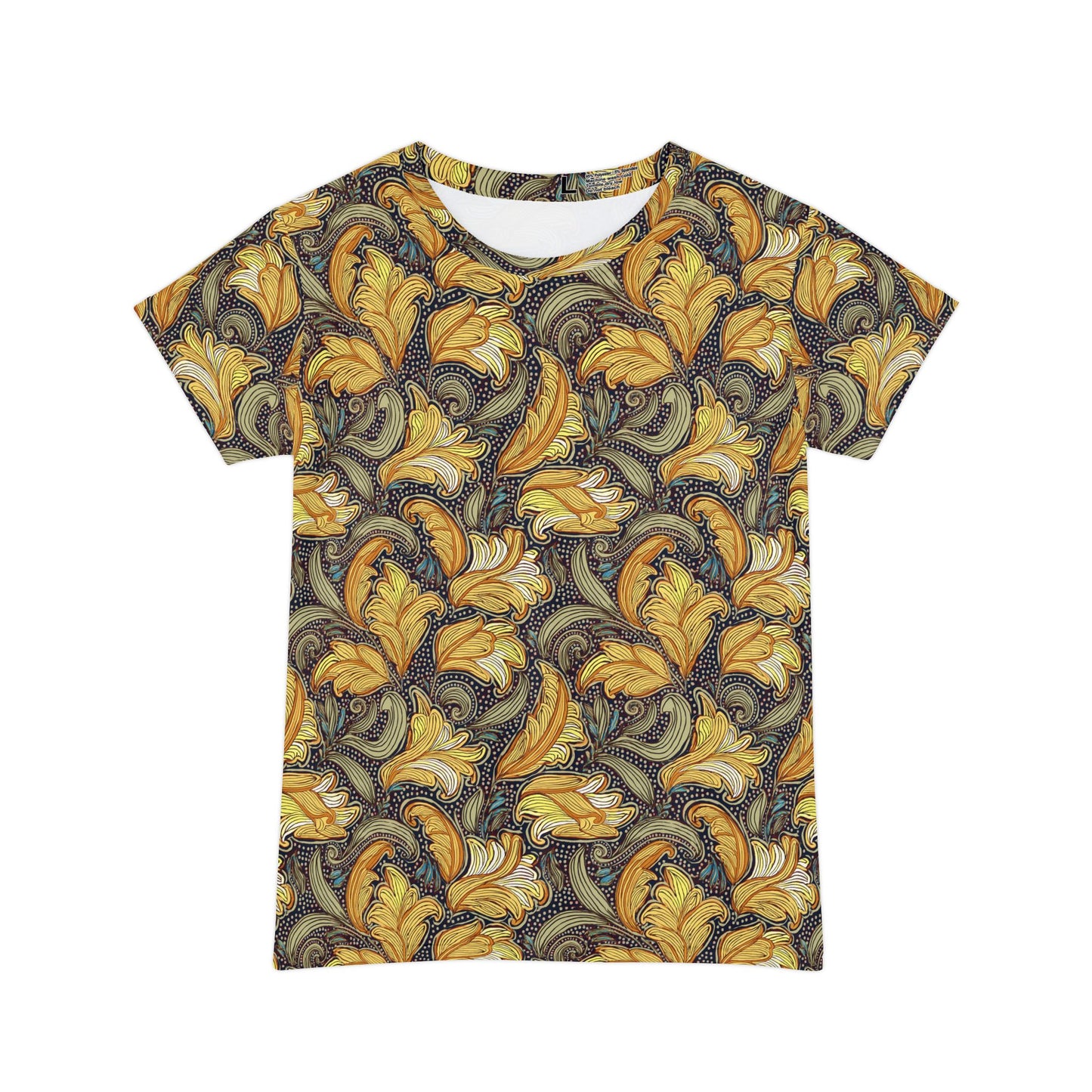 Women Poly Span T-Shirt with Floral Print