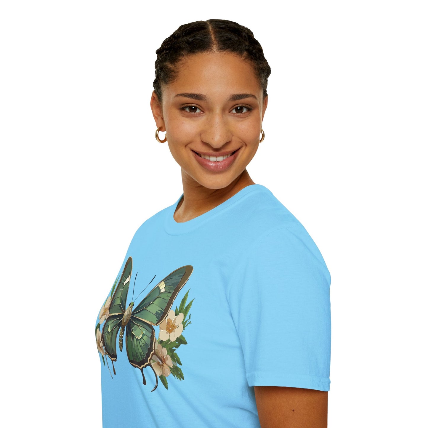 Butterfly Shirt Monarch Style Unisex T Shirt Gildan Softstyle 64000 100 Percent Ring Spun Cotton