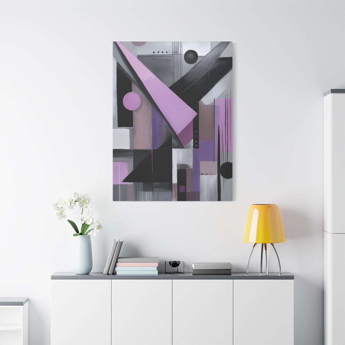Abstract Geometric Painting Print Canvas 20x24,20x30,24x30 24x32,24x36,30x40 32x48,36x48,40x60 Pine-Wood Inner Frame ABS-43