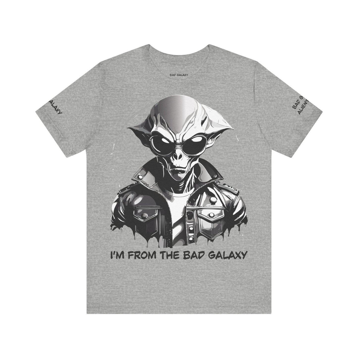 Tee Shirt With Alien From Bad Galaxy 100 Cotton Made In USA Eco Friendly Ink Graphic Edition
