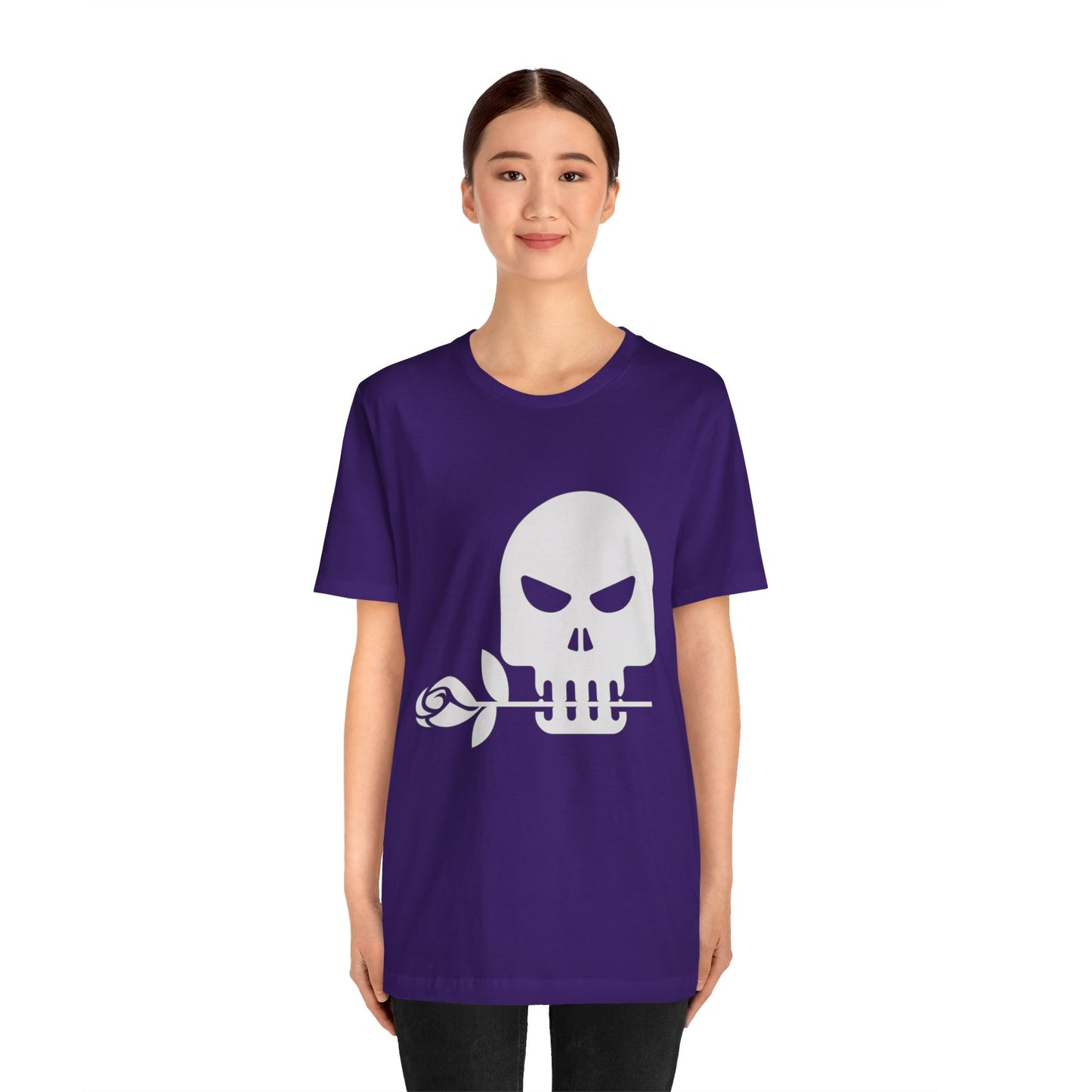 Unisex Cotton Tee Shirt with Skull