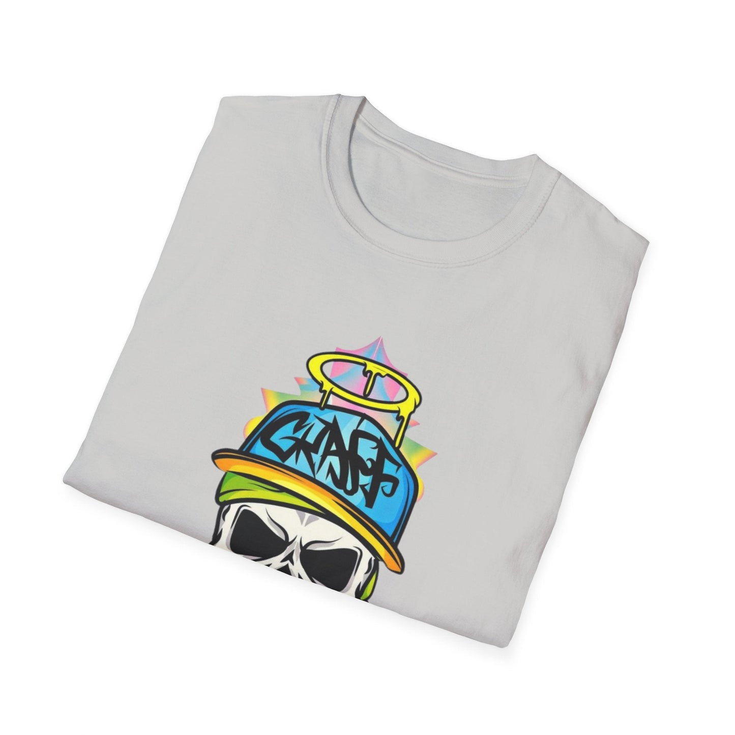 Unisex Skull Graphic Tee Shirt With Skeleton Design Softstyle 64000 100 Percent Ring Spun Cotton