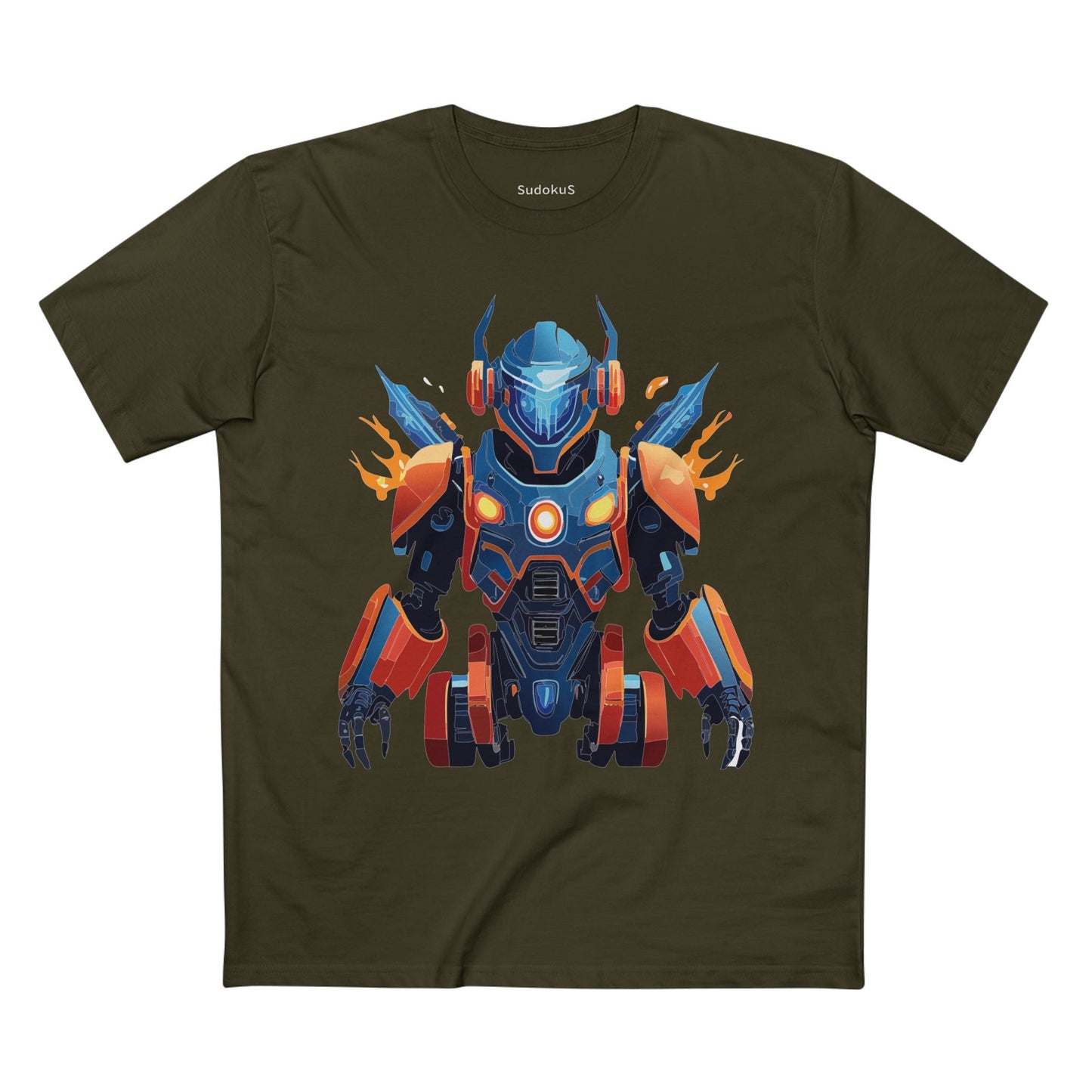 Cyborg Robot Graphic Unisex 100 Cotton Staple Tee 4