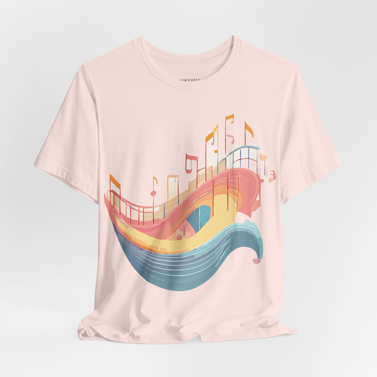 Music Graphic Unisex Cotton Bella+Canvas Tee with Art Design m118