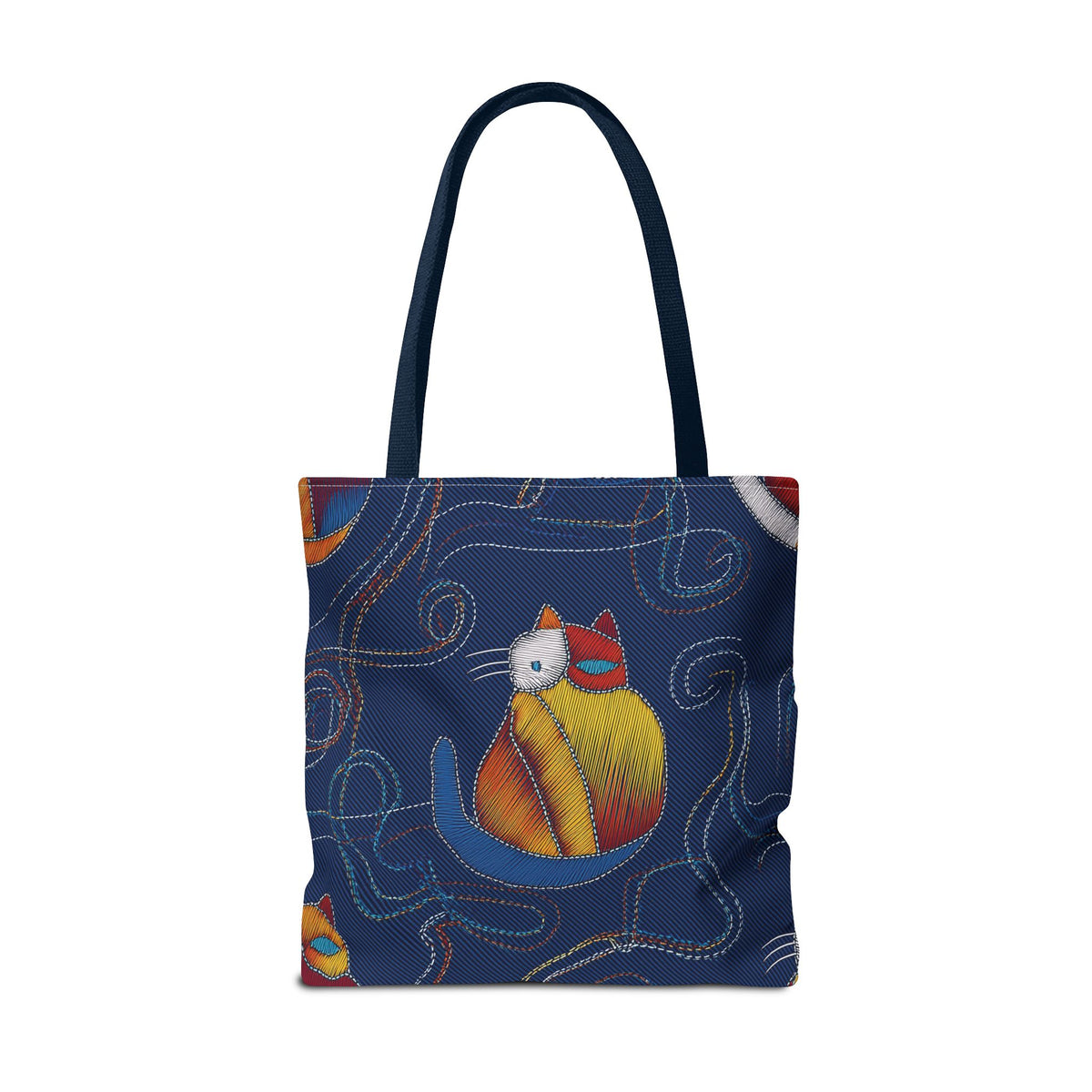 Denim Fabric Imitation Print Unisex Canvas Bag Poly Spun 3 Sizes Tote Bag 190-6