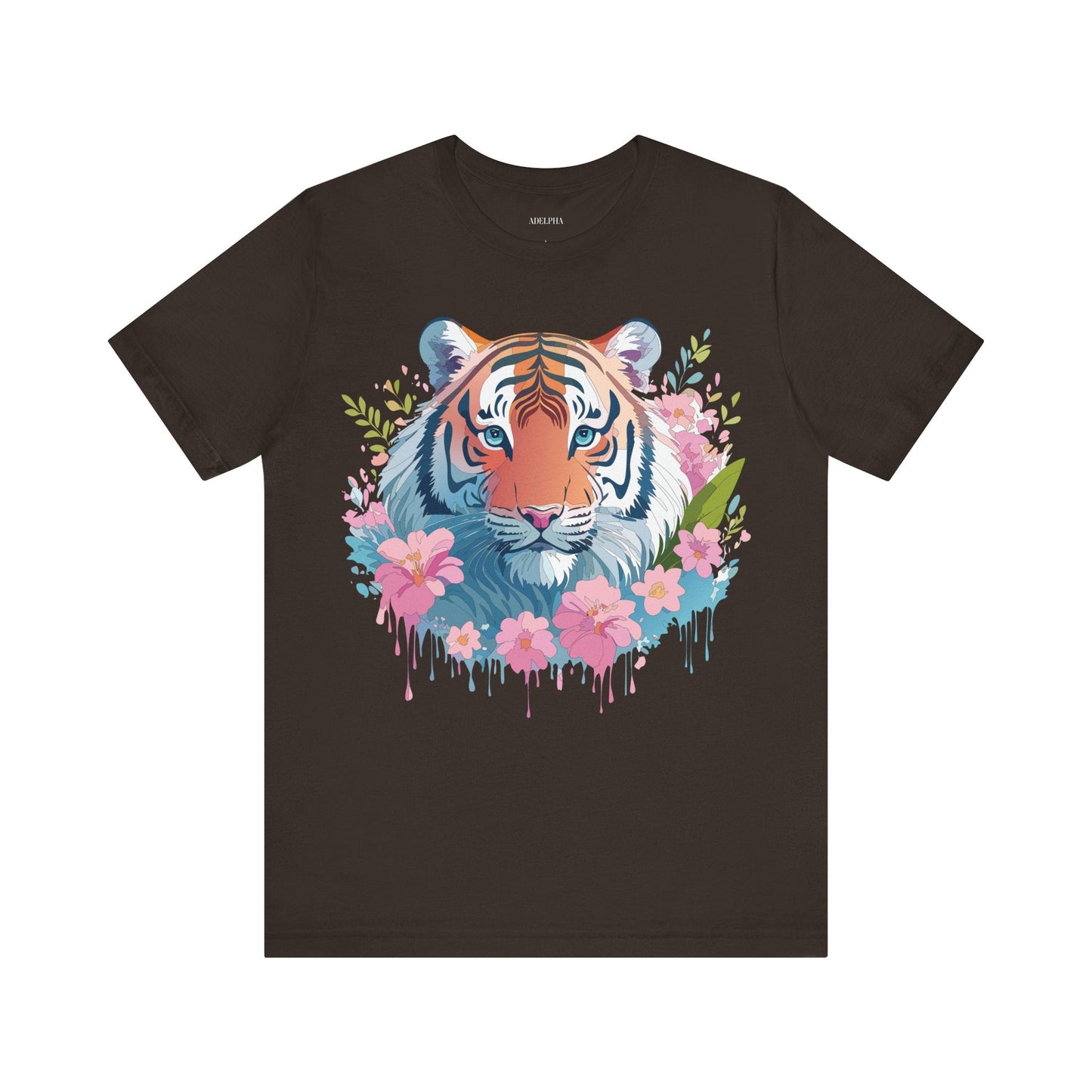 Tiger Graphic Tee Unisex Short Sleeve Jersey From Adelpha Vintage Inspired Artwork