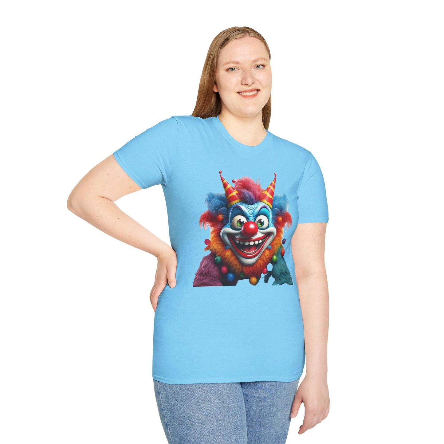 Clown Shirt For Men And Women Funny Circus Tee Scary Man Shirt Unisex Softstyle Tee