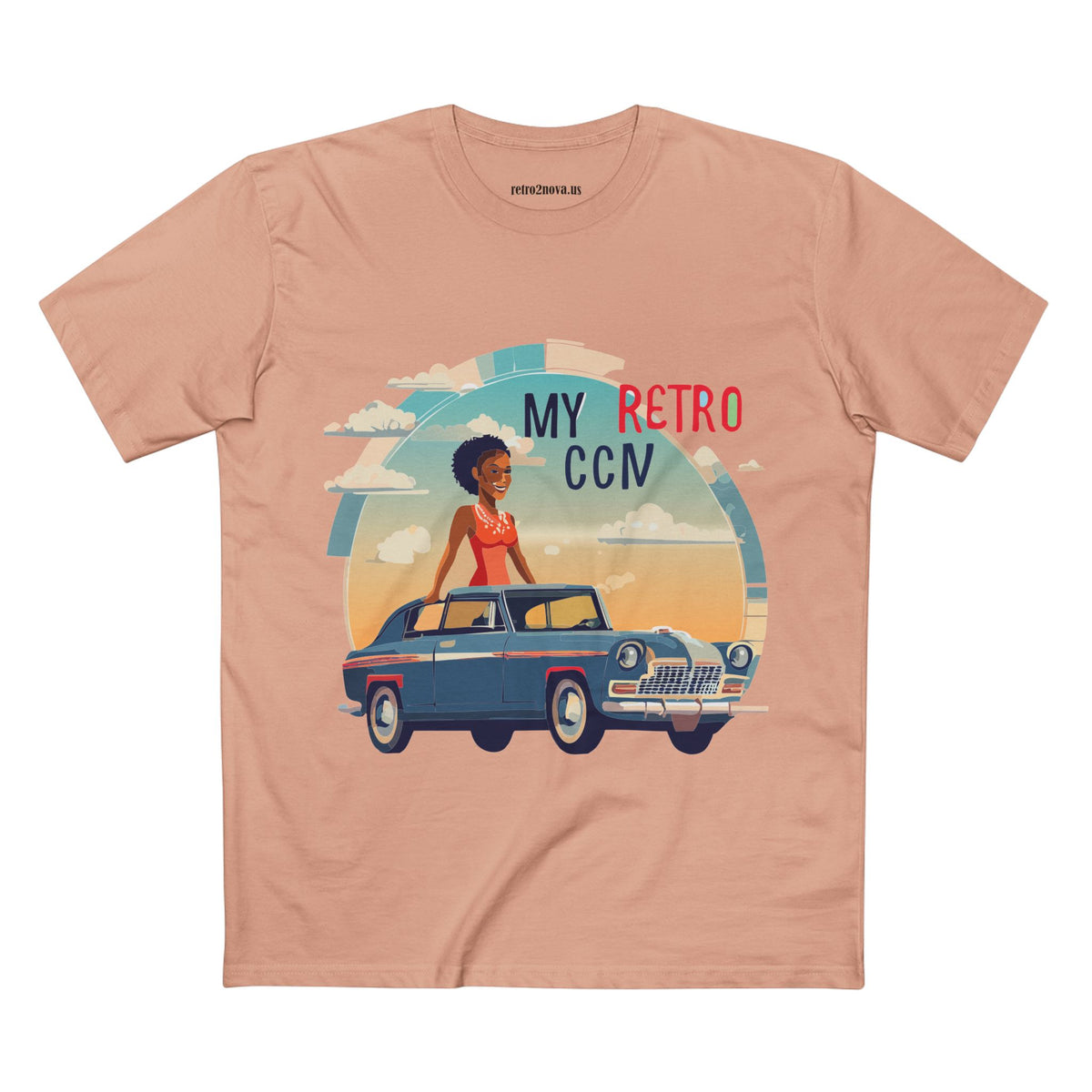 Retro Car Vintage Graphic Tee Staple Unisex 100 Cotton Tee Shirt - RC-14