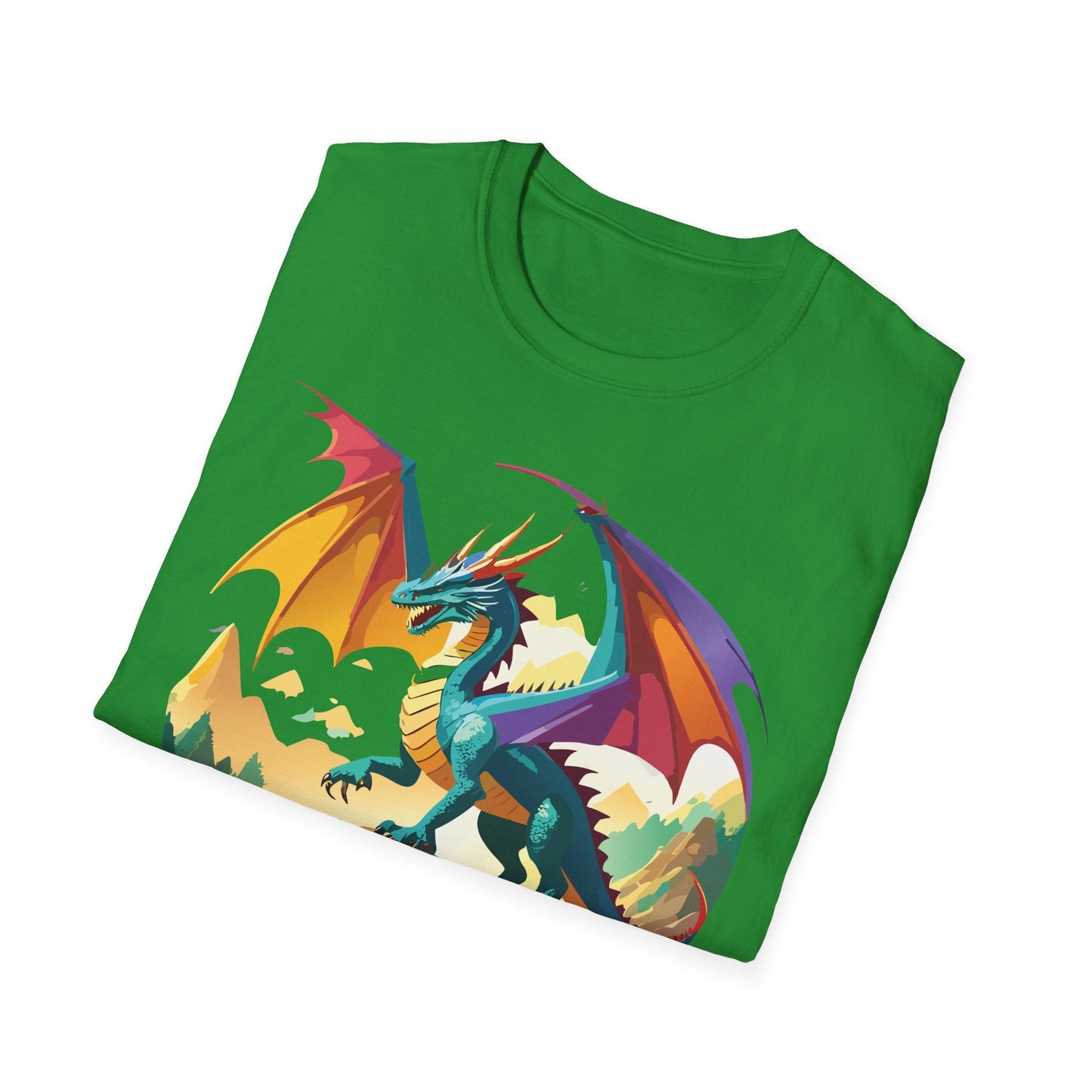 Dragon T Shirt Unisex Dragon Shirt Animal Design Softstyle Tee 100 Percent Cotton