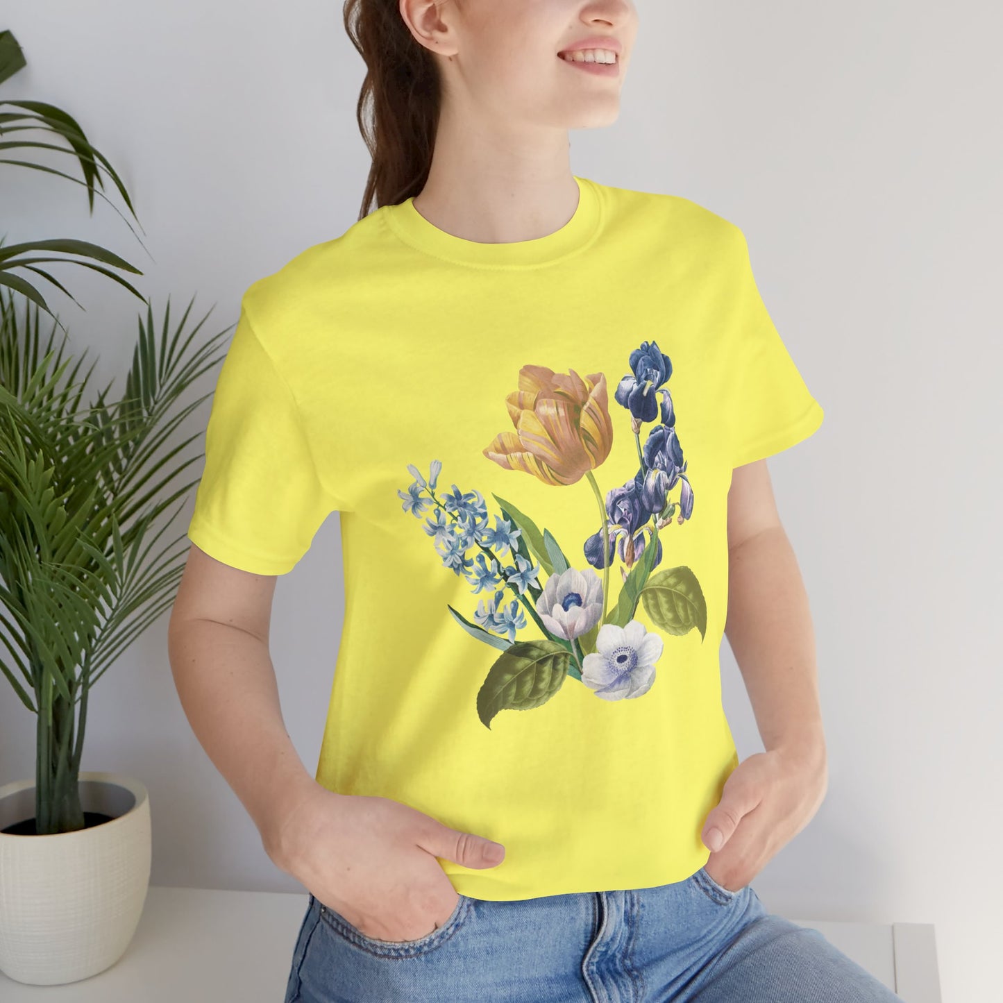 Cotton Tee Shirt with Floral Prints