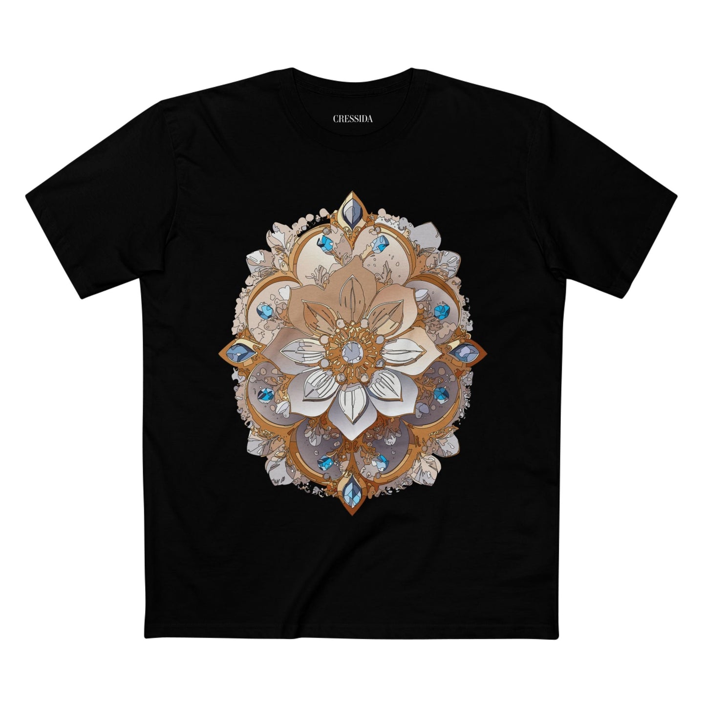 Floral Graphic T-Shirt Unisex 100 Cotton Art Design with Antique Flowers Tee 20