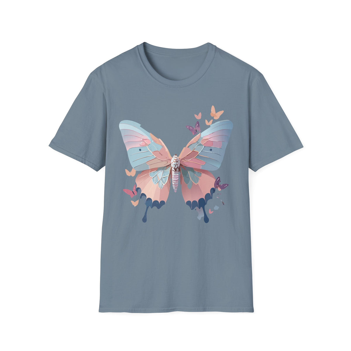 Watercolor Butterfly T-Shirt – Colorful Nature-Inspired Gift Graphic Tee Unisex 100 Cotton Gildan T-Shirt