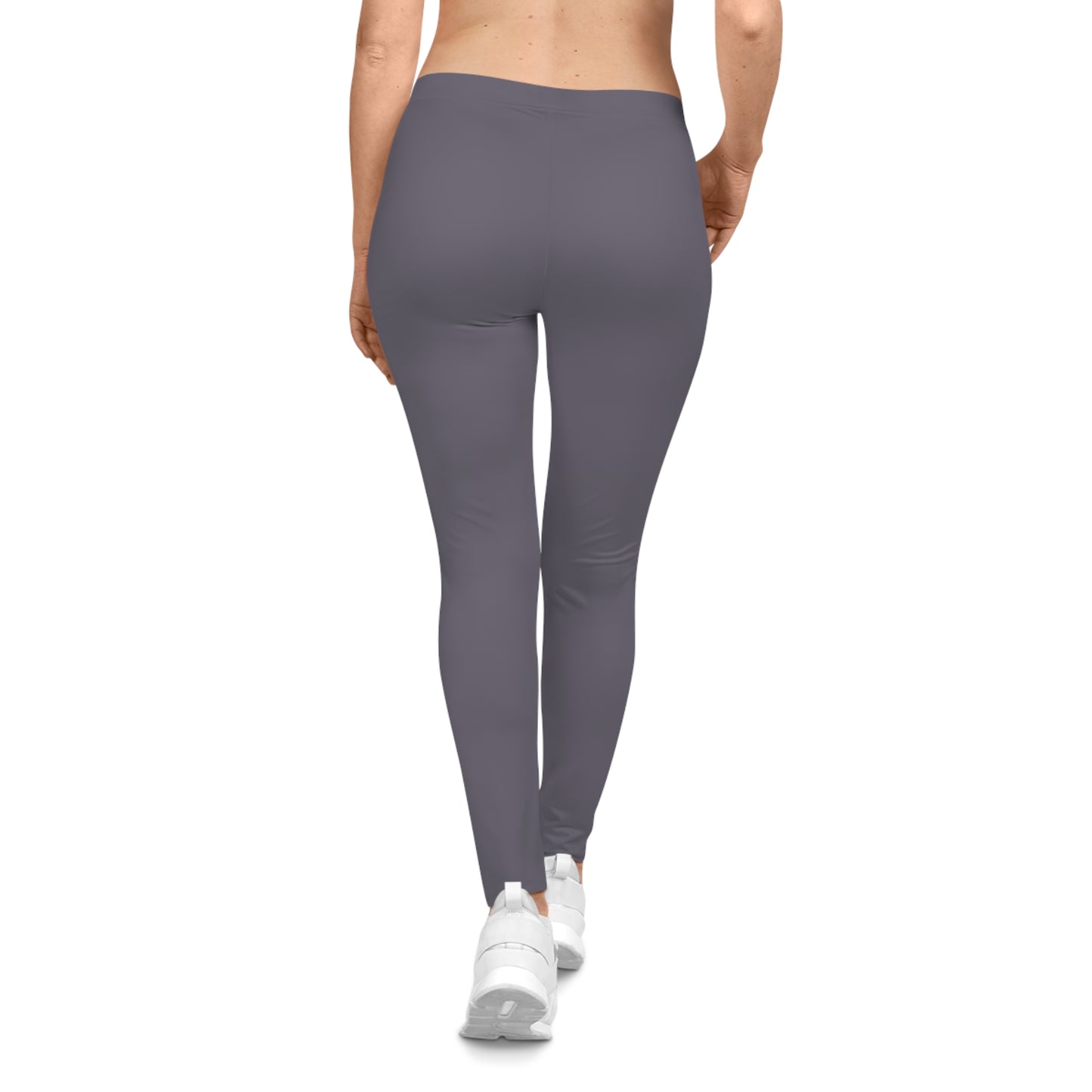 Foggy Purple Color Women's Poly-Span Casual Leggings XS-2XL