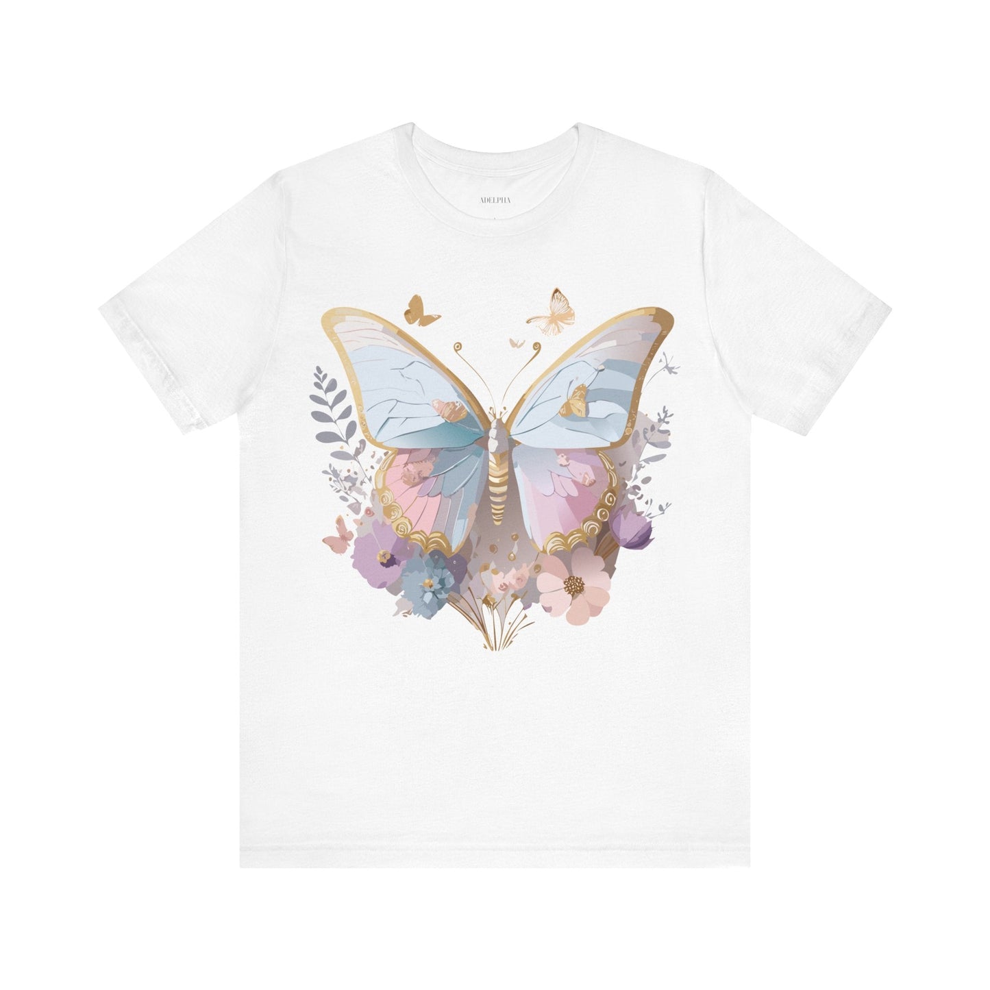 Unisex Graphic Tee Featuring Adelpha Artwork Vintage Butterfly Inspired Short Sleeve
