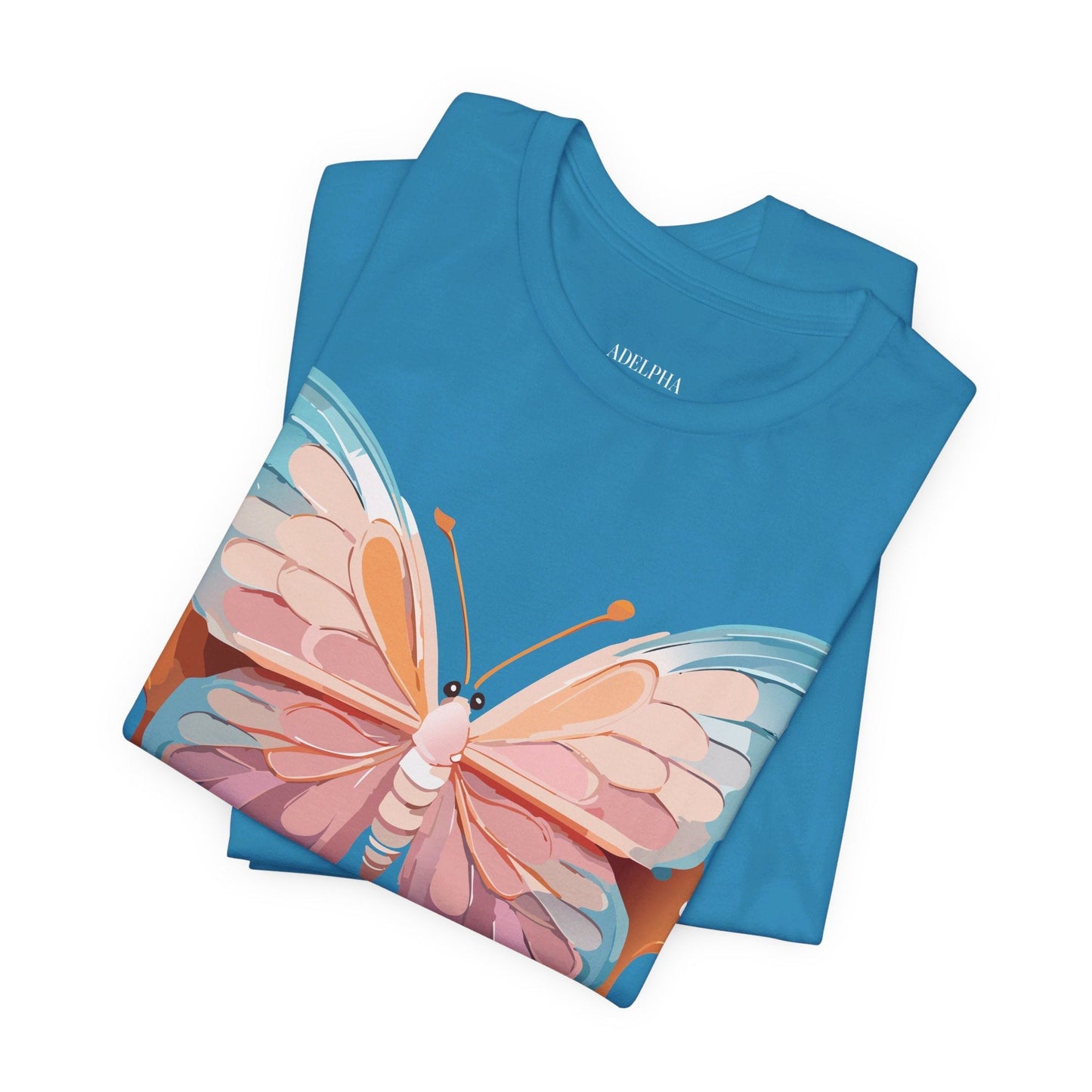 Butterfly Graphic Unisex 100 Cotton Lightweight Vintage Design Jersey Tee 86