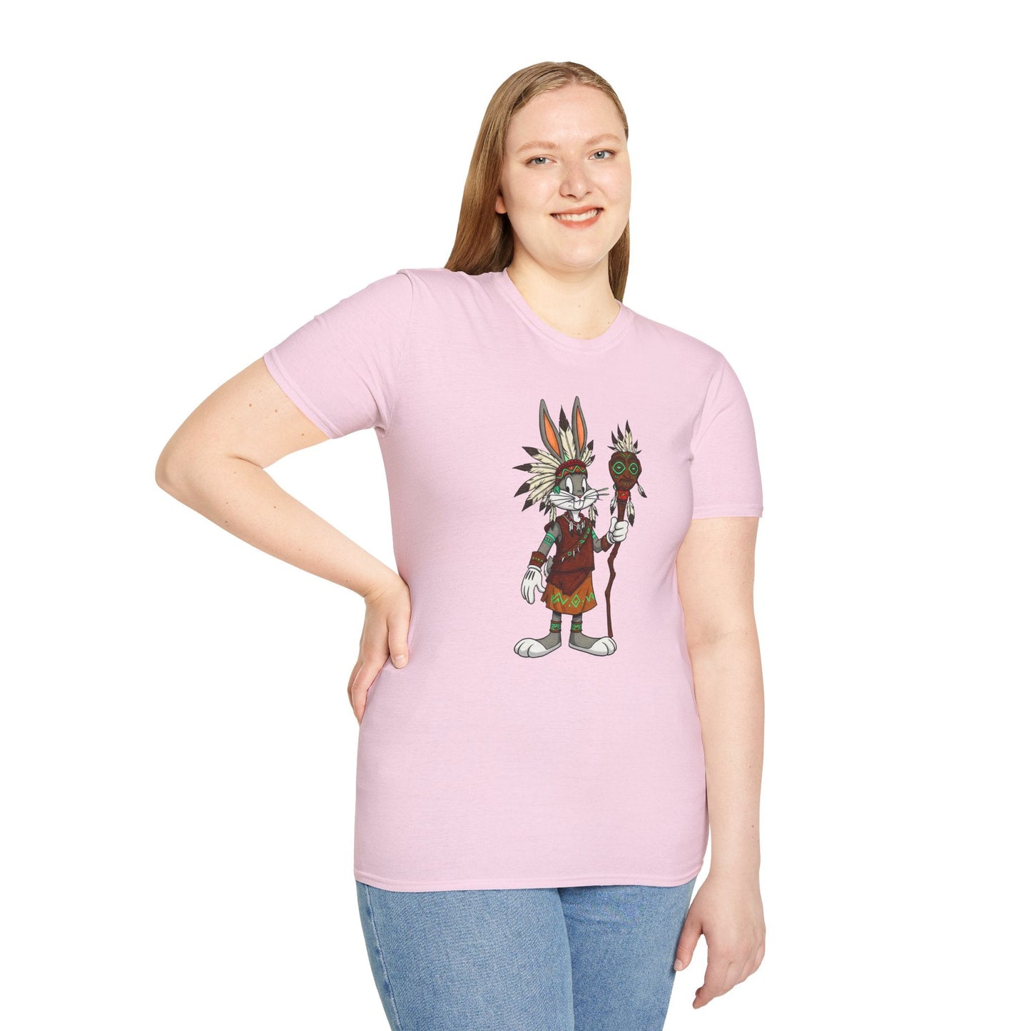 Bugs Bunny T Shirt Unisex Cartoon Character Design Gildan Softstyle 64000 Tee All Sizes