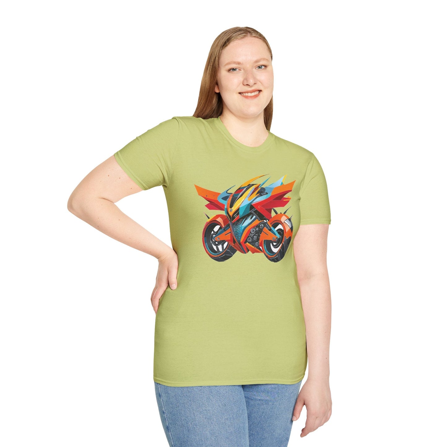 Bike Graphic Unisex Cotton Motorcycle Art Design Tee 1