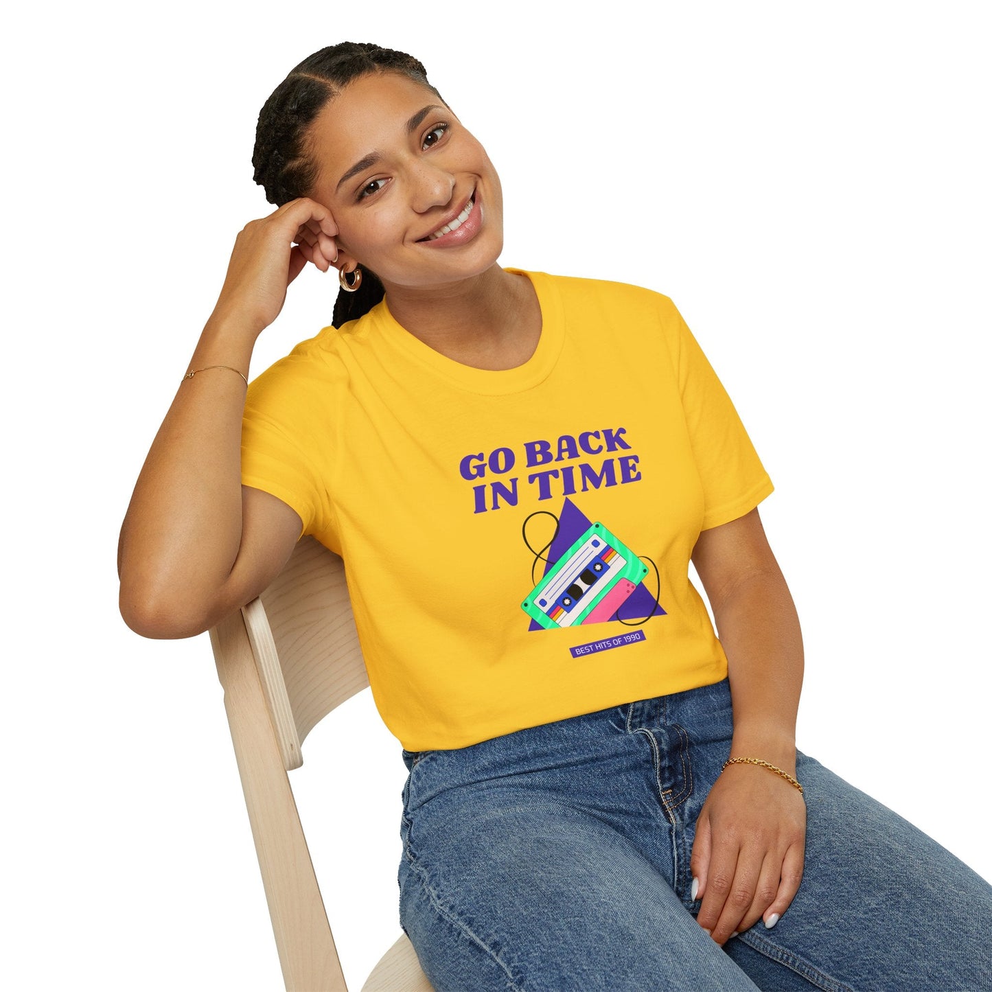 Retro Go Back In Time Cassette T-Shirt Unisex Cotton