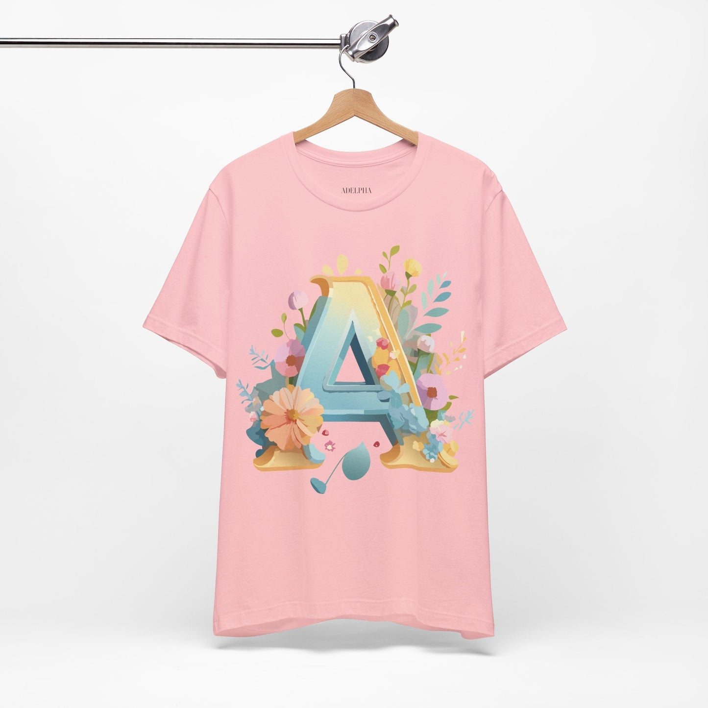 Letter A Shirt Graphic Tee Unisex Vintage Inspired Adelpha Art Jersey Short Sleeve