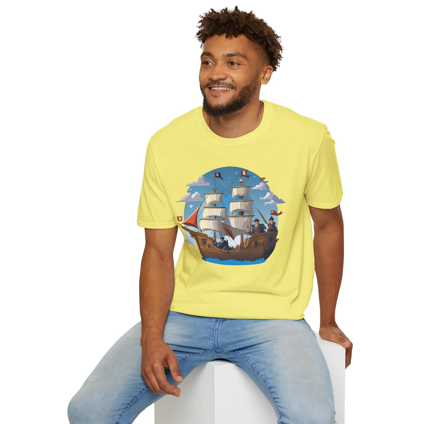 Ship T Shirts Frigate Vessel Tee Unisex Gildan Softstyle 64000 100 Percent Cotton