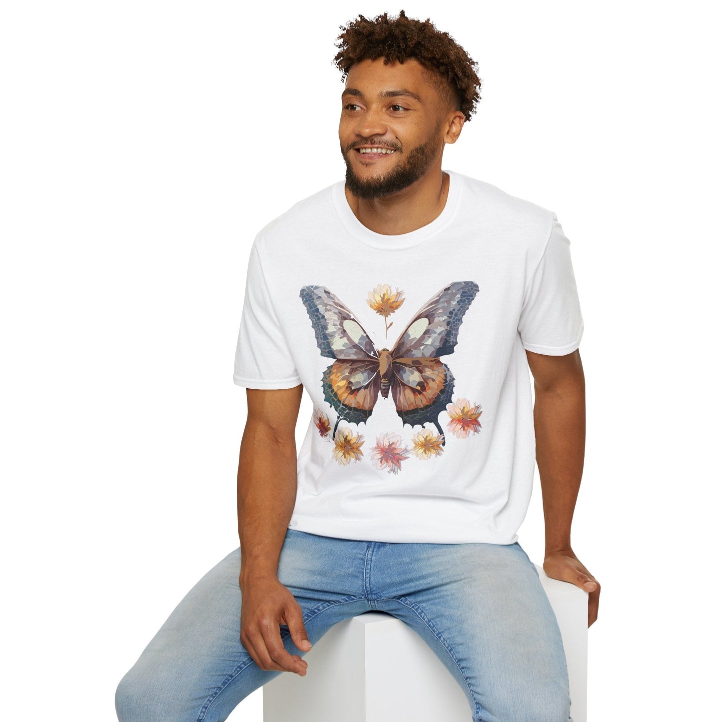 Butterfly Shirt Unisex Monarch Butterfly Tee Gildan Softstyle 64000 Ring Spun Cotton
