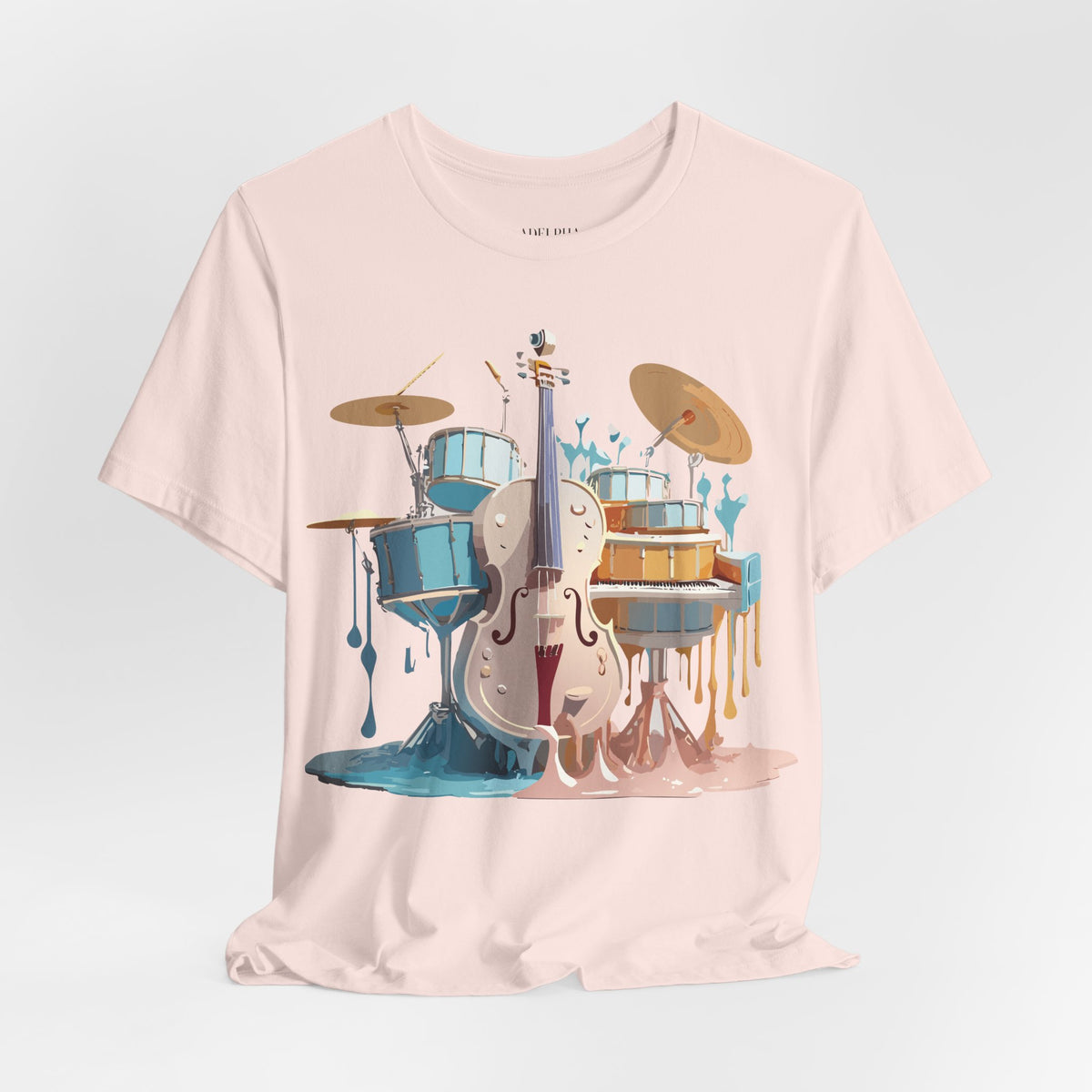 Music Graphic Unisex Cotton Bella+Canvas Tee with Art Design m162