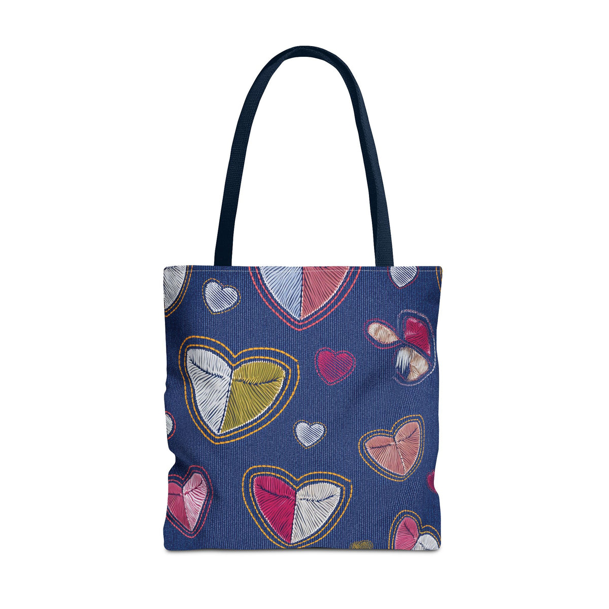 Love Day Graphic Design Denim Fabric Imitation Print Unisex Canvas Bag POLY 3 Sizes Tote Bag 201-7