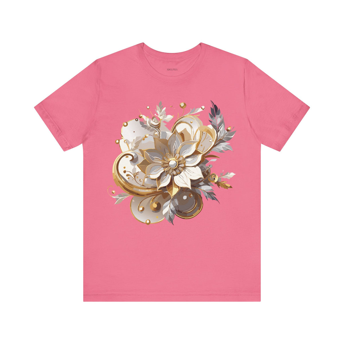 Jewelry Graphic Unisex Cotton Bella+Canvas Tee with Gemstones Art Design m28