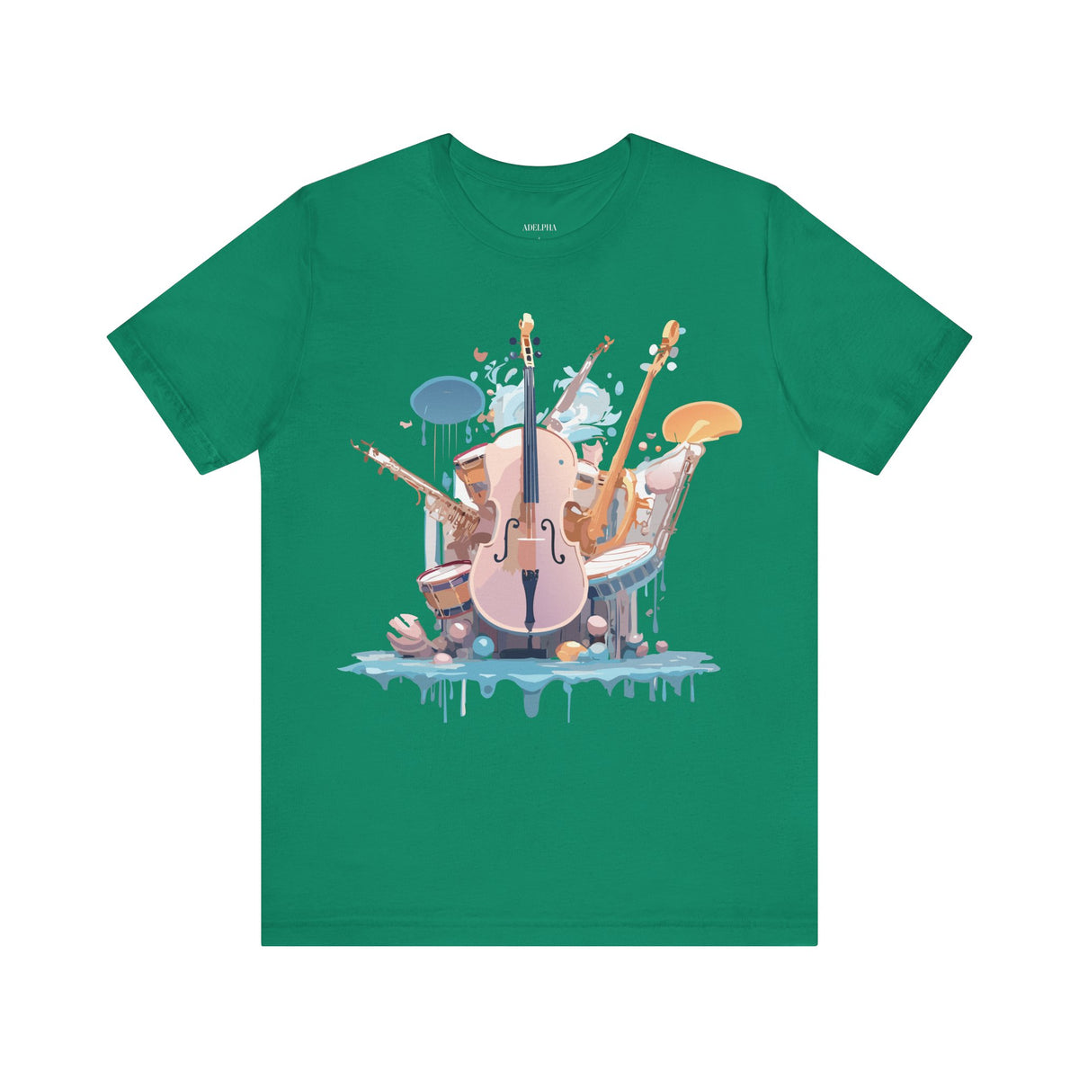 Music Graphic Unisex Cotton Bella+Canvas Tee with Art Design m126
