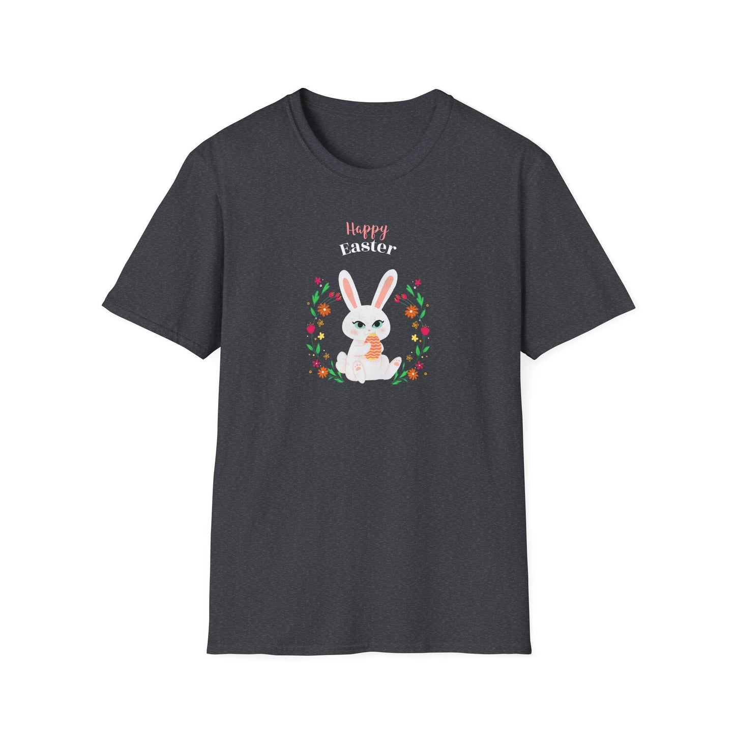 Easter Bunny T Shirt Unisex Gildan Softstyle Tee 100 Percent Ring Spun Cotton Easter Design