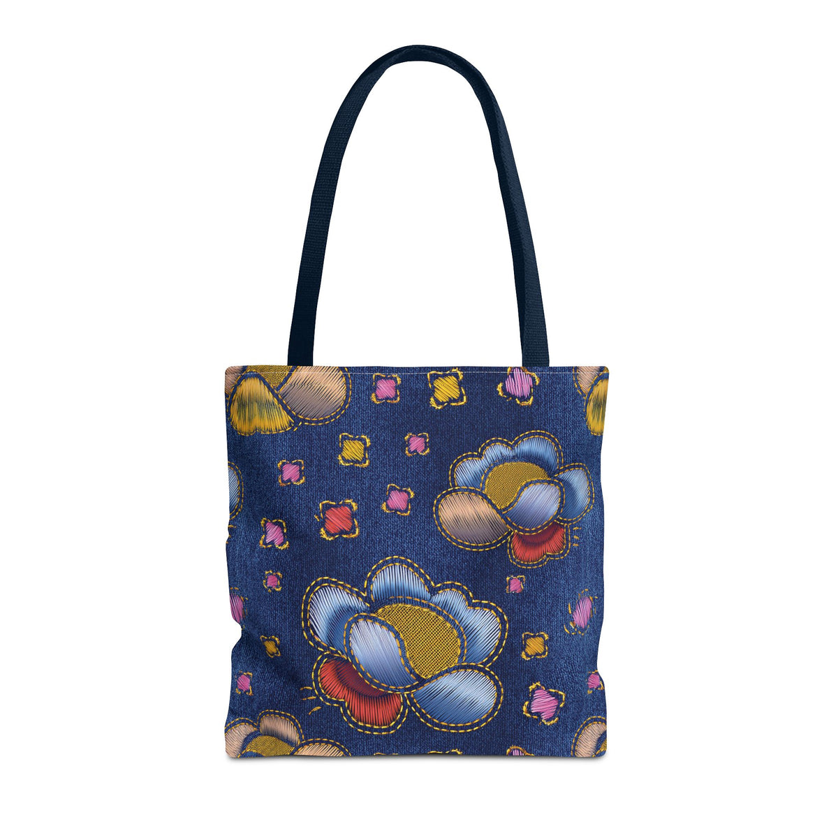 Denim Fabric Imitation Print Unisex Canvas Bag Poly Spun 3 Sizes Tote Bag 164