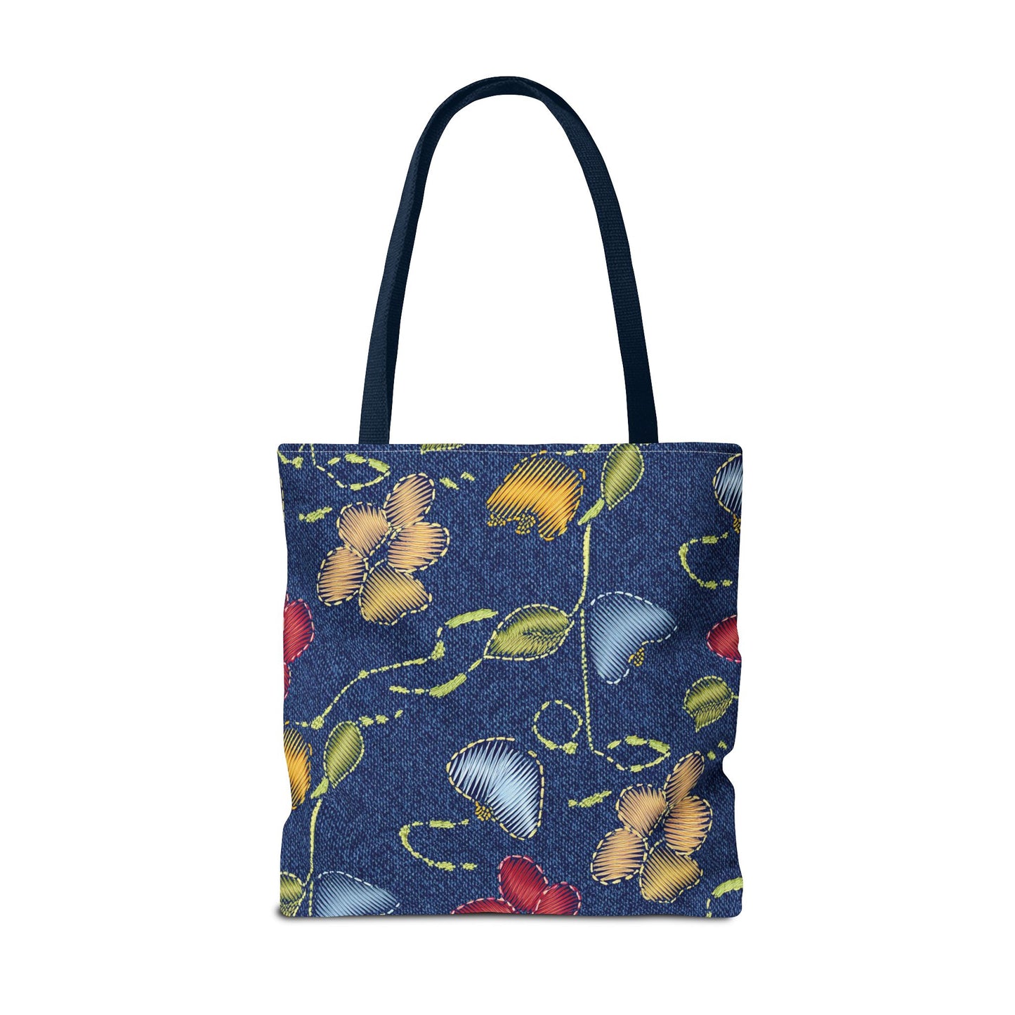 Denim Fabric Imitation Print Unisex Canvas Bag Poly Spun 3 Sizes Tote Bag 128