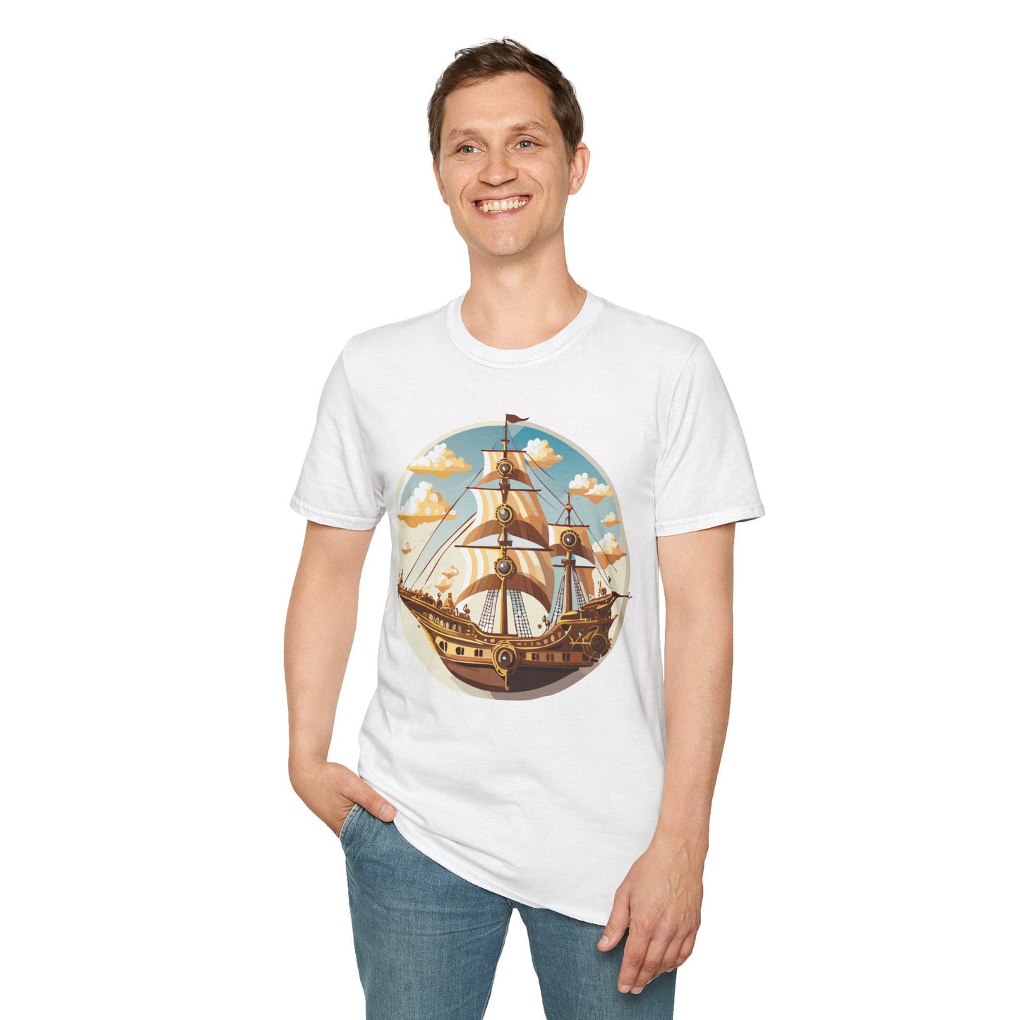 Ship T Shirt Frigate T Shirt Vessel Tee Gildan Softstyle 64000 Unisex Cotton Comfort