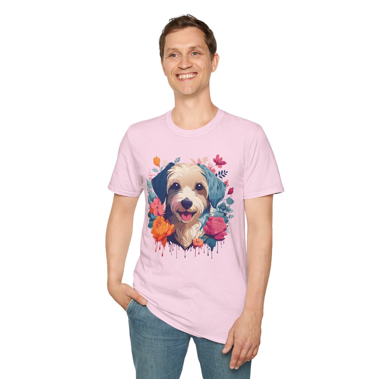 Dog Shirt Unisex Animal Tee Made From 100 Percent Ring Spun Cotton