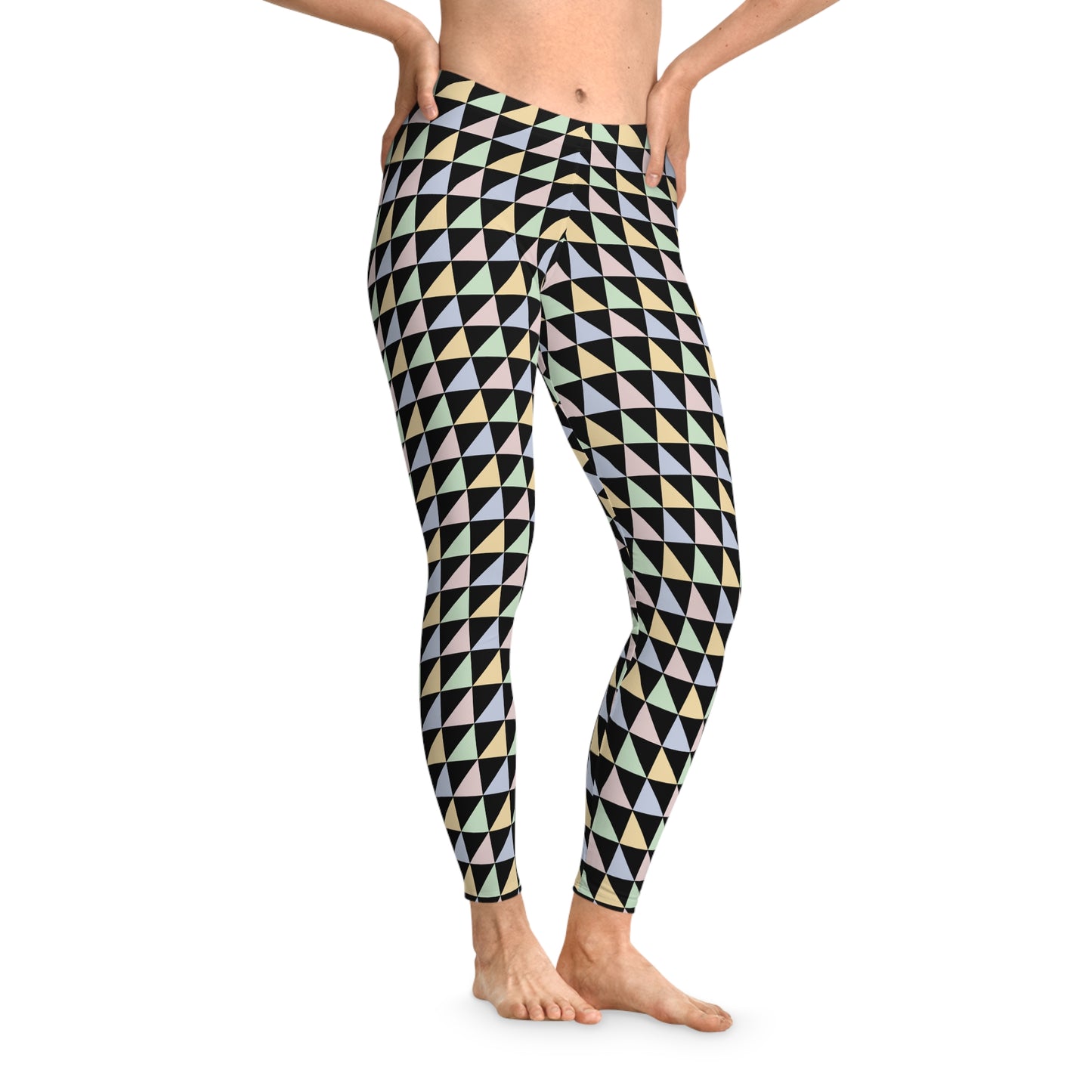 Abstract Print Leggings, Poly-Span Leggings