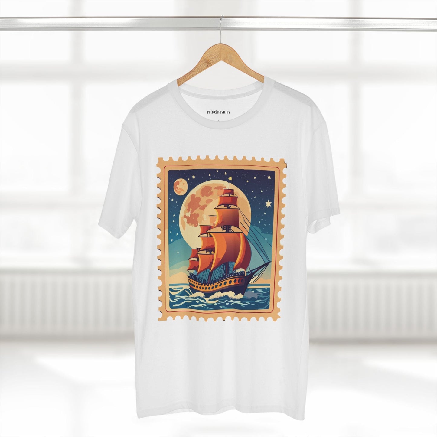 Postage Stamp Shirt Unisex Premium Cotton Tee With Original Art Design Retro2Nova