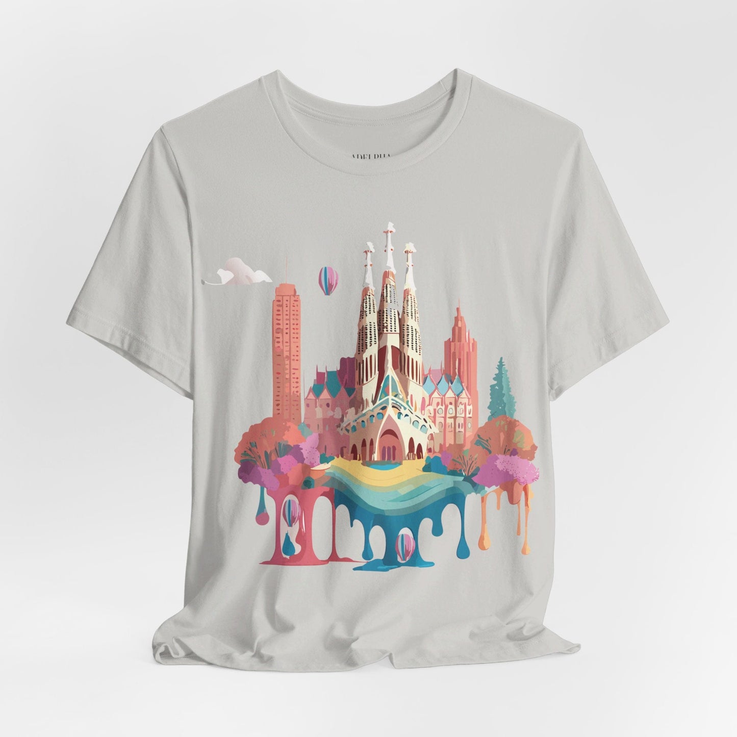 Adelpha Graphic Tee Barcelona Style Unisex Jersey Short Sleeve Vintage Inspired Shirt Casual Wear
