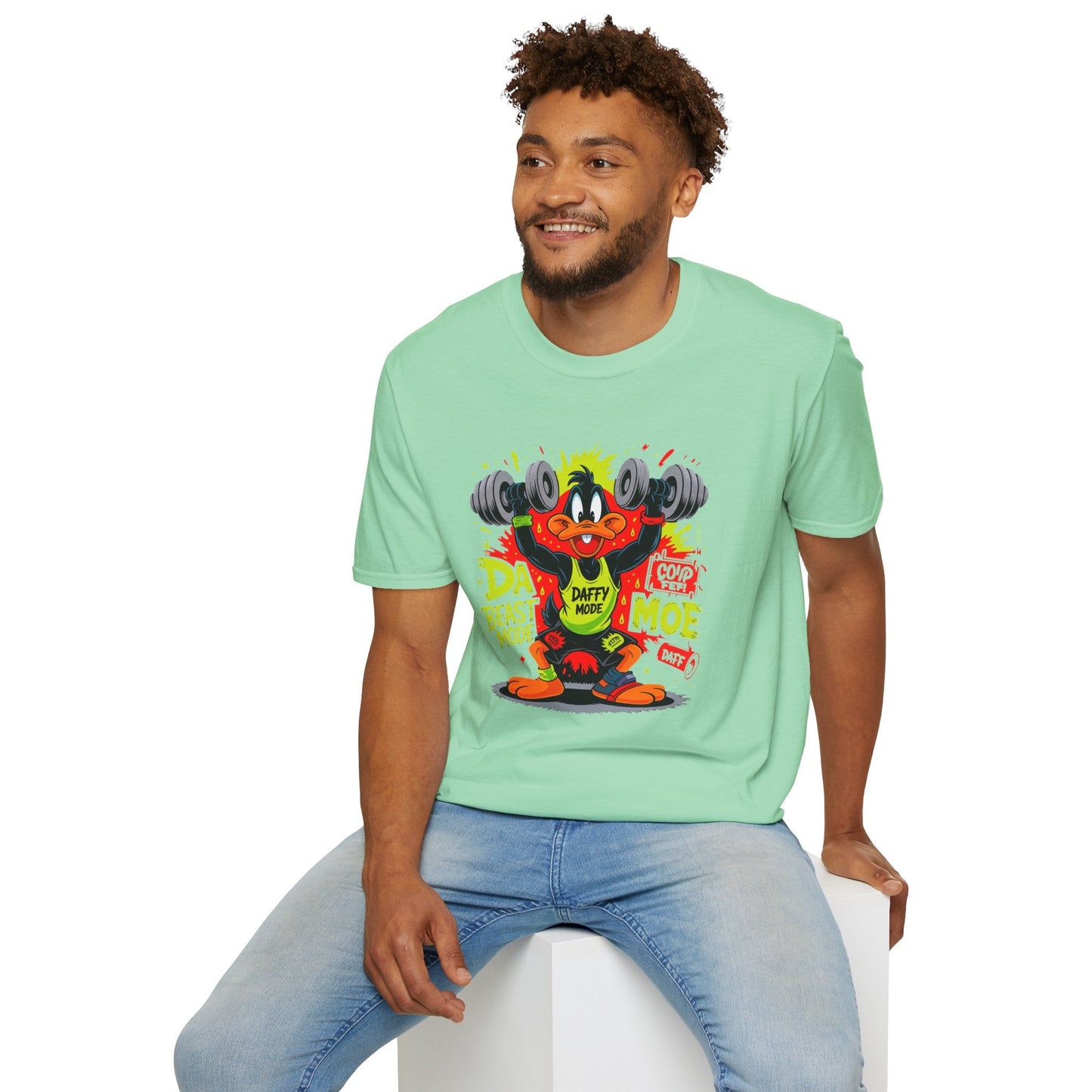 Unisex Cartoon T Shirt With Animation Design Funny Animals Tee Softstyle Gildan 64000