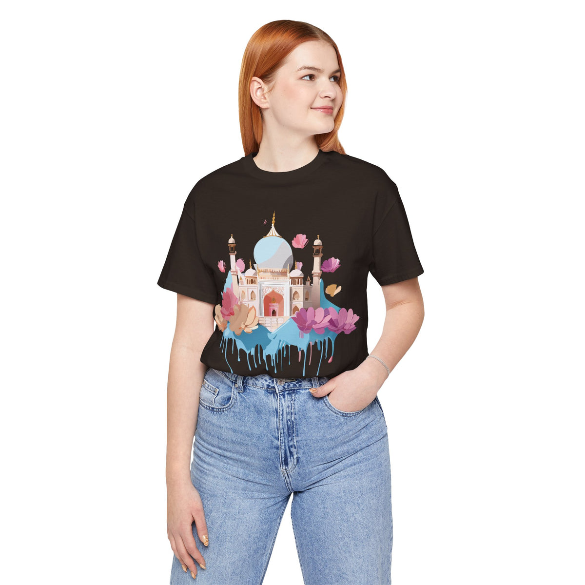 Unisex Cotton Bella+Canvas Tee with Taj Mahal