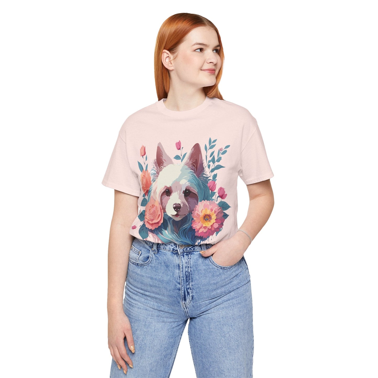 Adelpha Unisex Graphic Dog Shirt Short Sleeve Tee With Vintage Inspired Artwork Design
