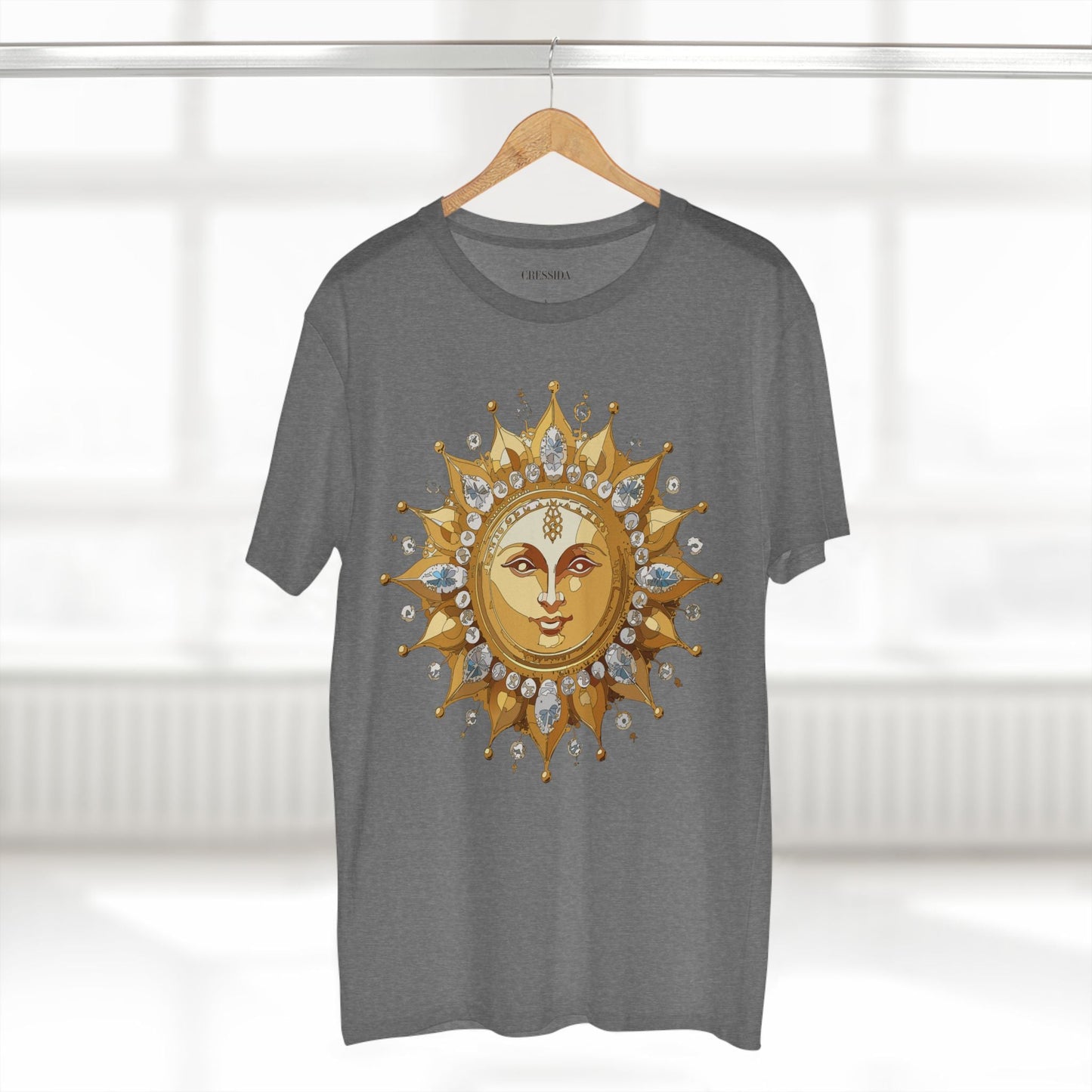 Gold Sun Graphic Unisex 100 Cotton T-Shirt with Golden Art Design 7