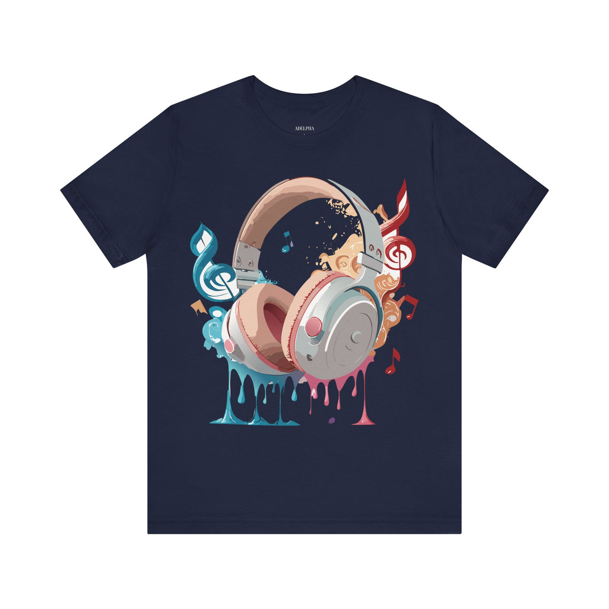 Music Graphic Unisex Cotton Bella+Canvas Tee with Art Design n156