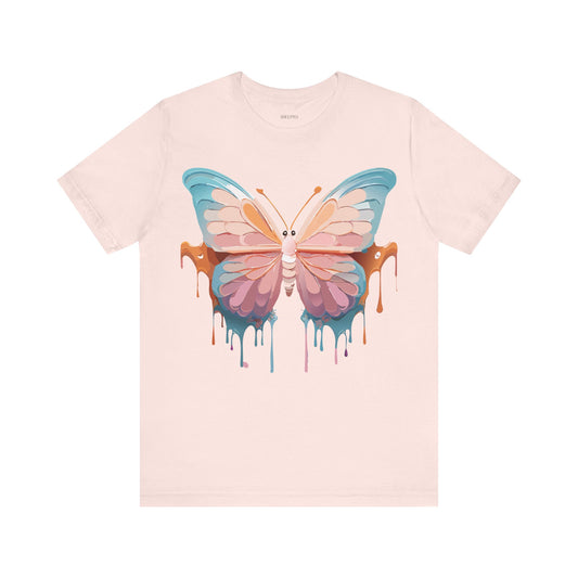 Butterfly Graphic Unisex Cotton Bella+Canvas Tee with Art Design n09