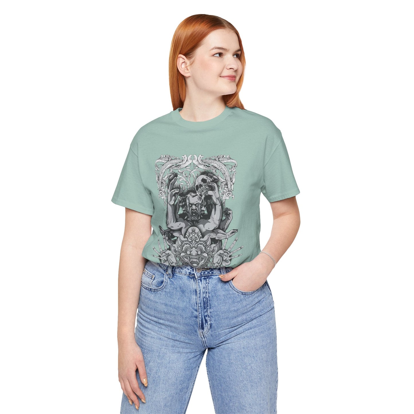 Mask Artwork Illustration Graphic Unisex Cotton T-Shirt r17