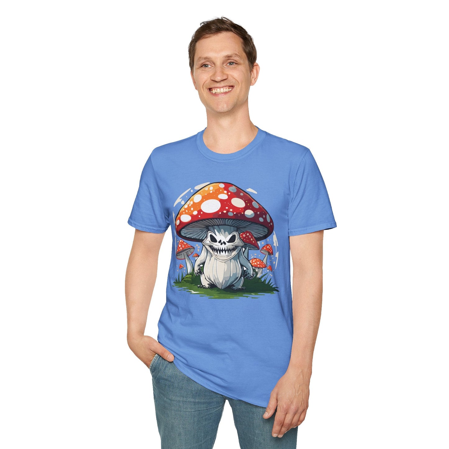 Mashroom Tee Shirt Unisex Softstyle 64000 100 Percent Ring Spun Cotton Funny Mashroom Fungus Design