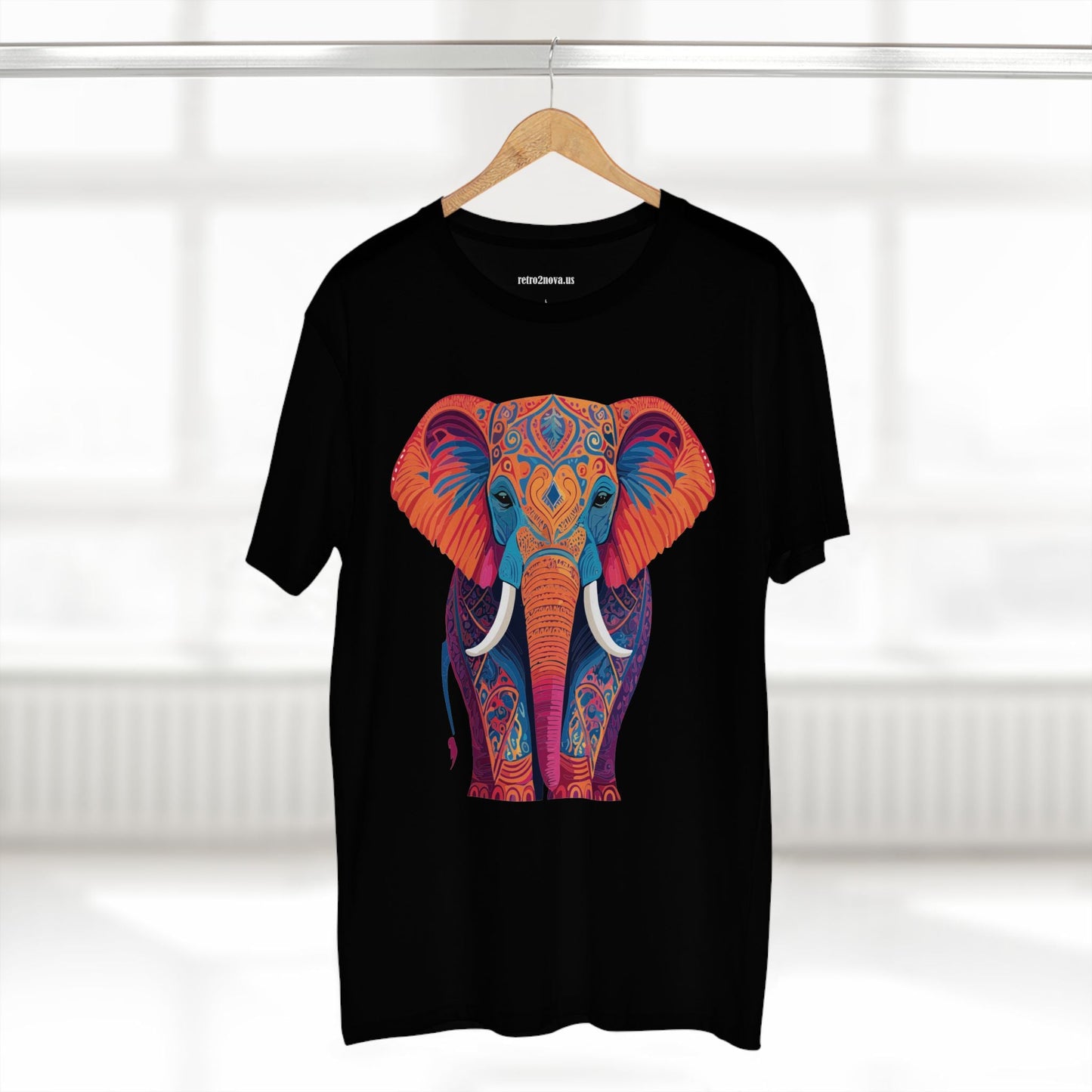 Unisex Elephant Shirt Premium Cotton Tee With Original Art Design By Retro2Nova Soft Breathable Everyday Comfort