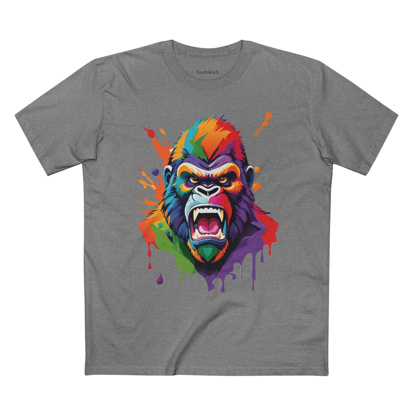 Gorilla Graphic Unisex 100 Cotton Staple Tee with Animal Design Artwork 8