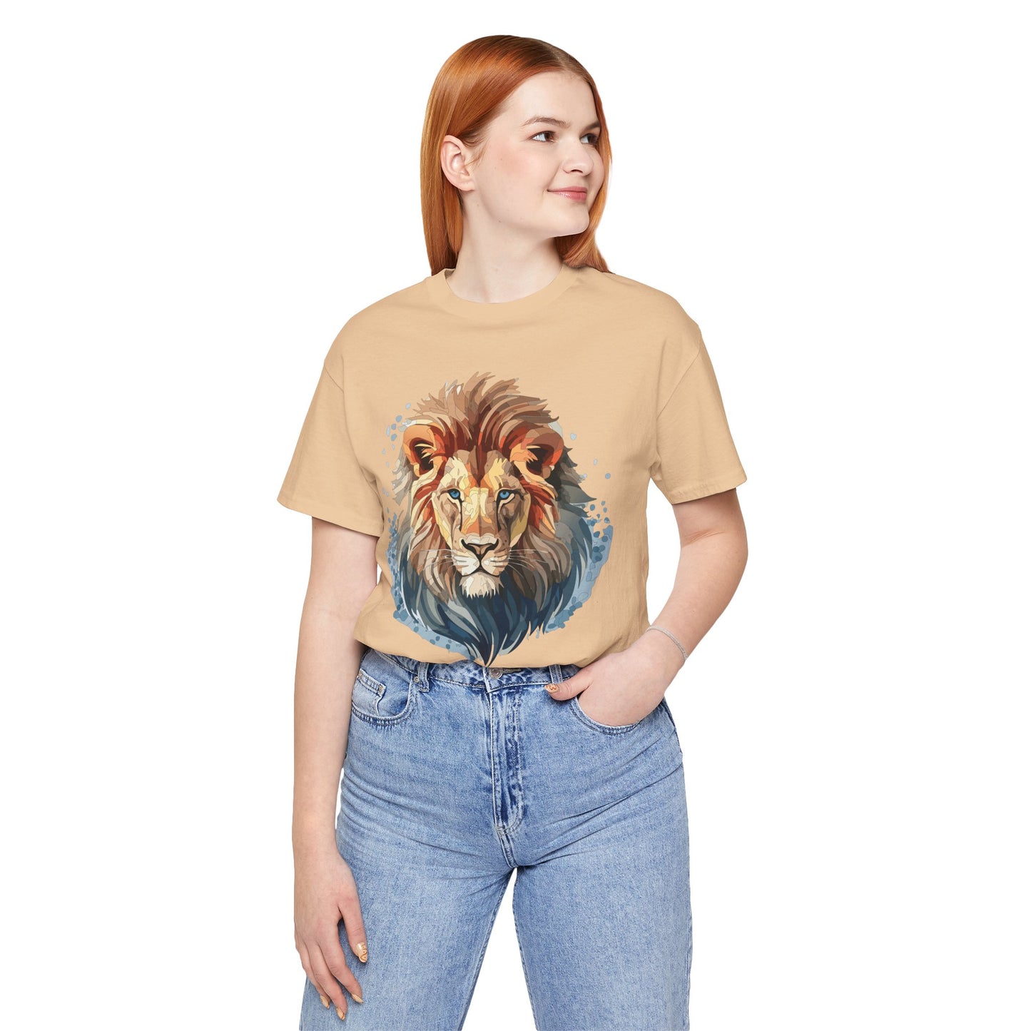 Lion Shirt, Animal Shirt, T-Shirt with Lion, Art Design Tee, Animal Tees, Safari T-Shirt 12